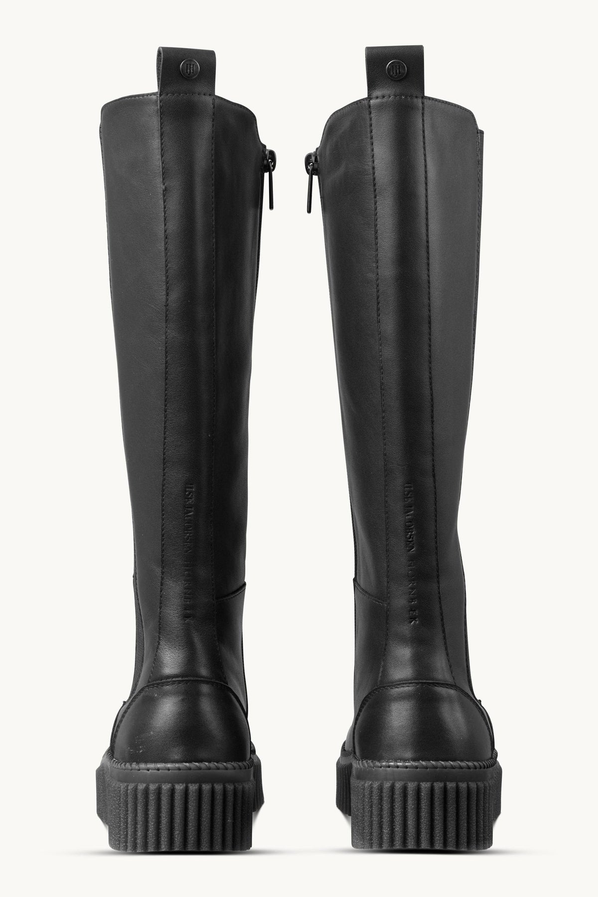 Tall Leather Chelsea Boots - Black Black