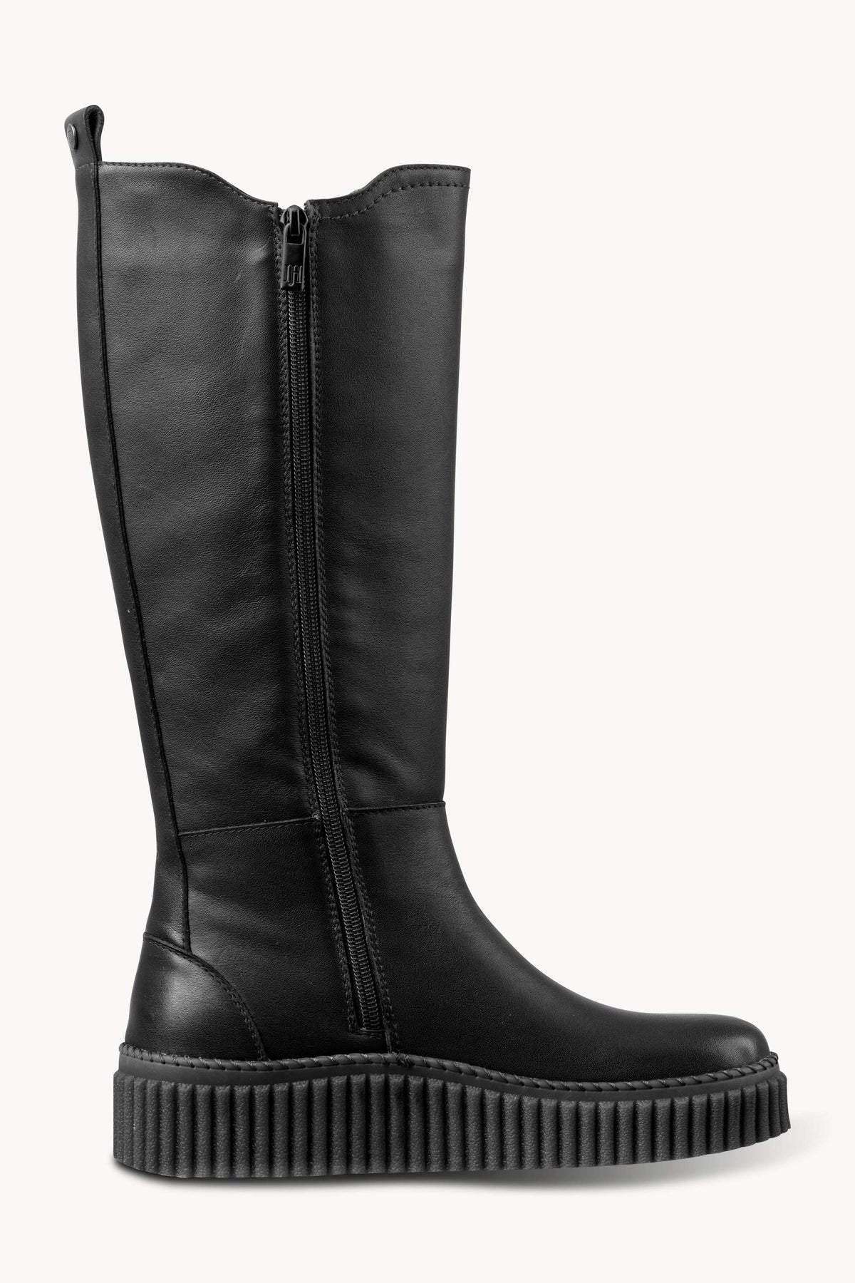 Tall Leather Chelsea Boots - Black Black