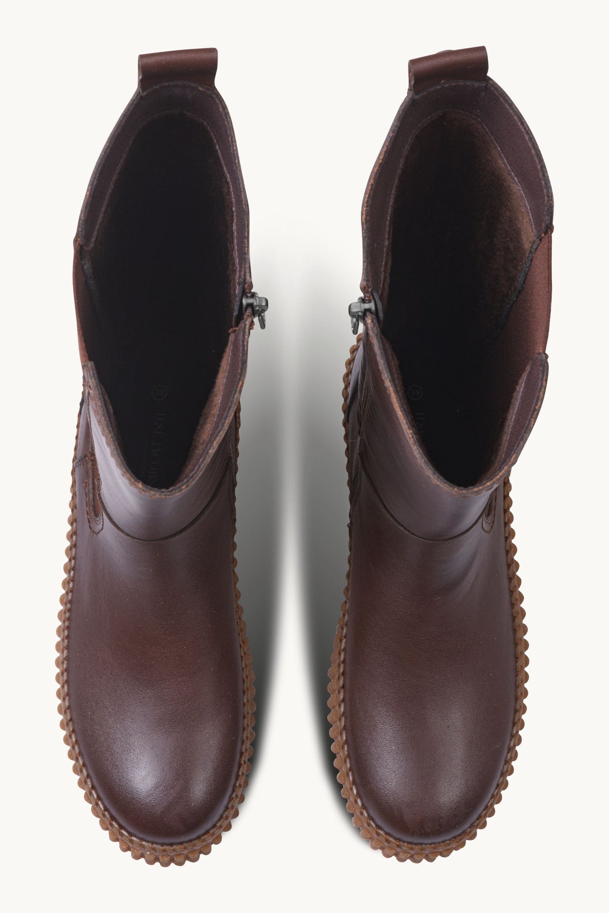 Tall Leather Chelsea Boots - Brown Clay