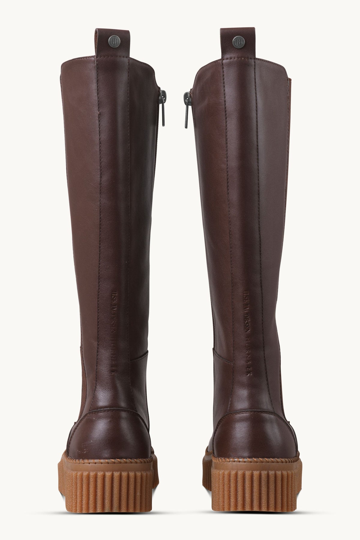 Tall Leather Chelsea Boots - Brown Clay