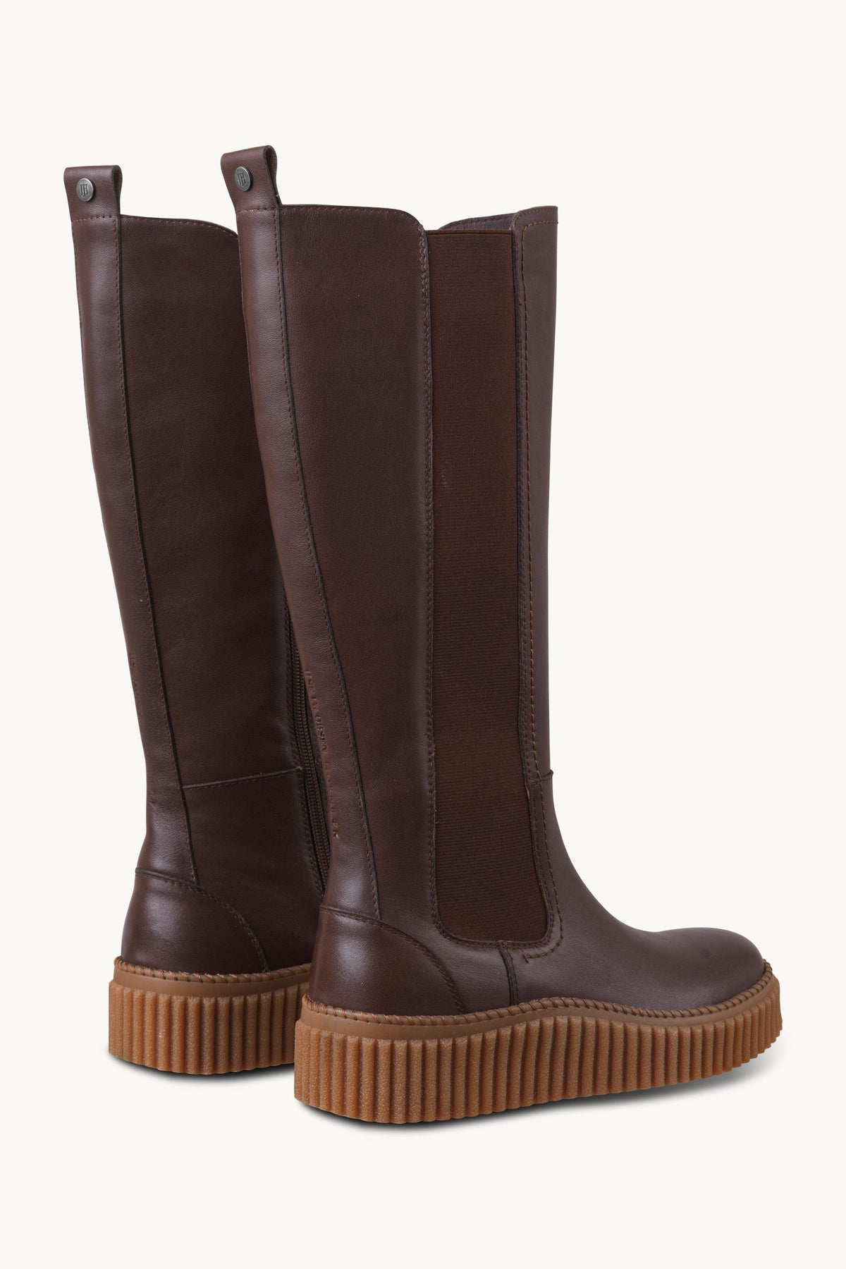 Tall Leather Chelsea Boots - Brown Clay
