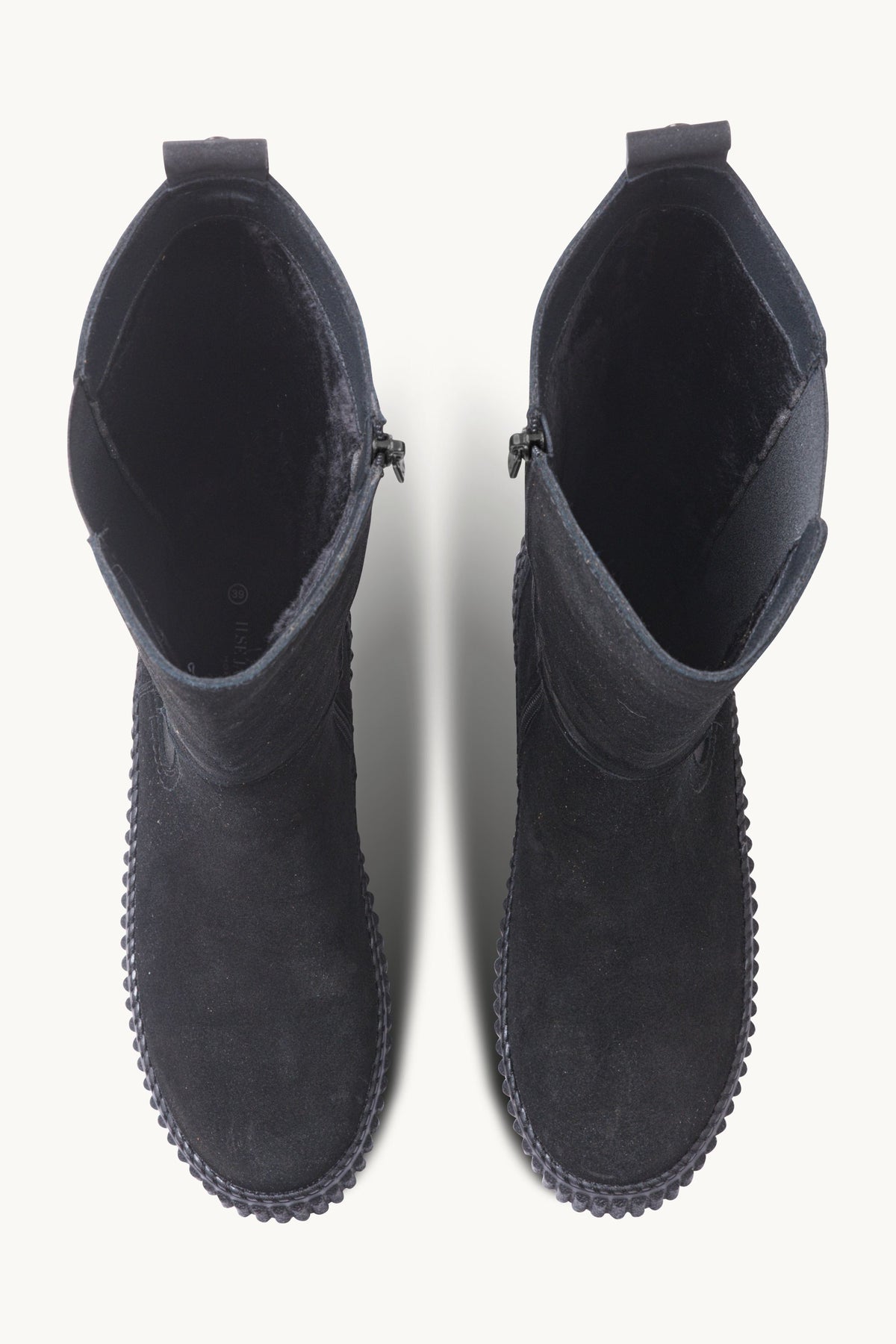 Tall Suede Chelsea Boots - Black Black