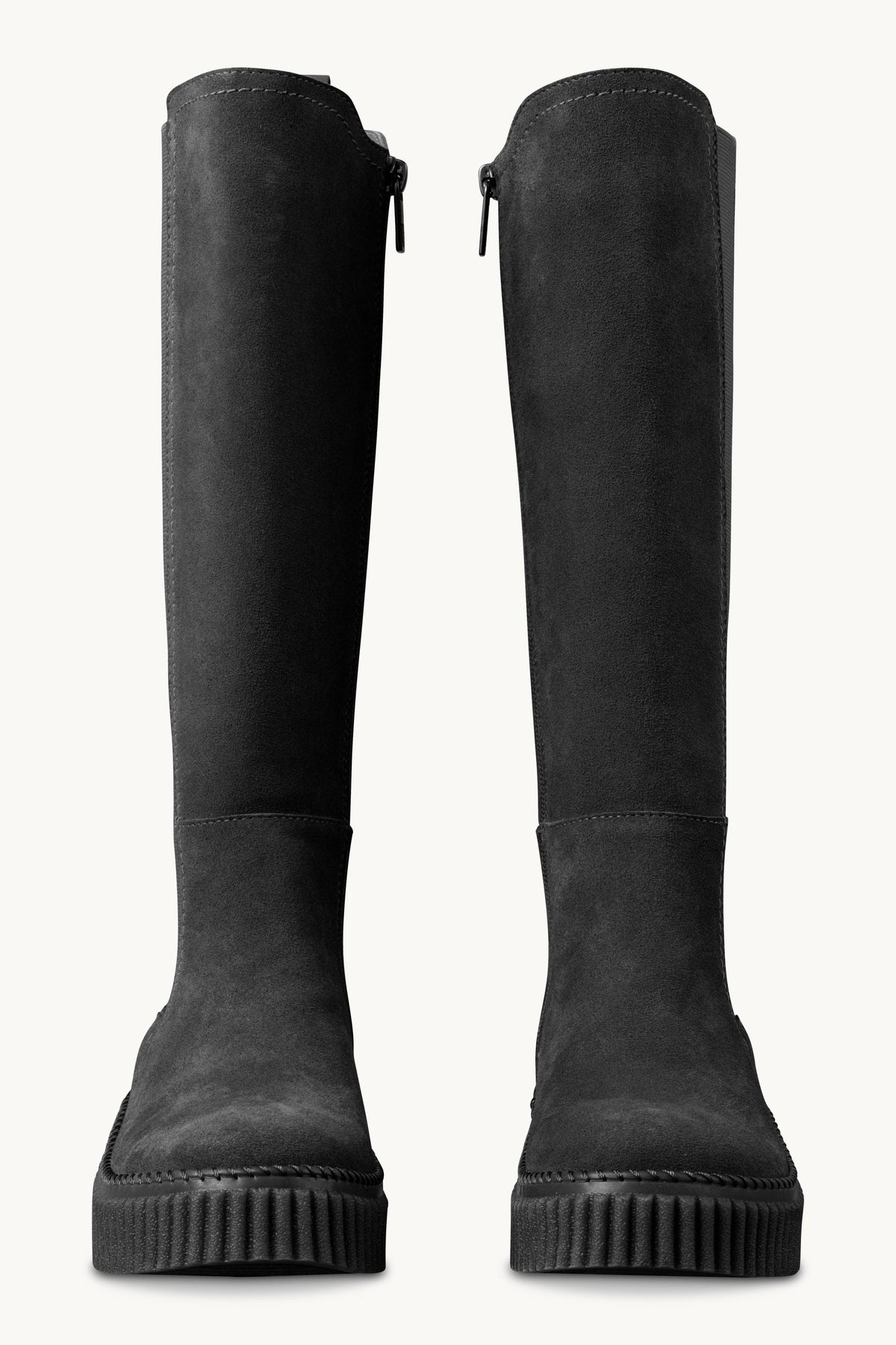 Tall Suede Chelsea Boots - Black Black