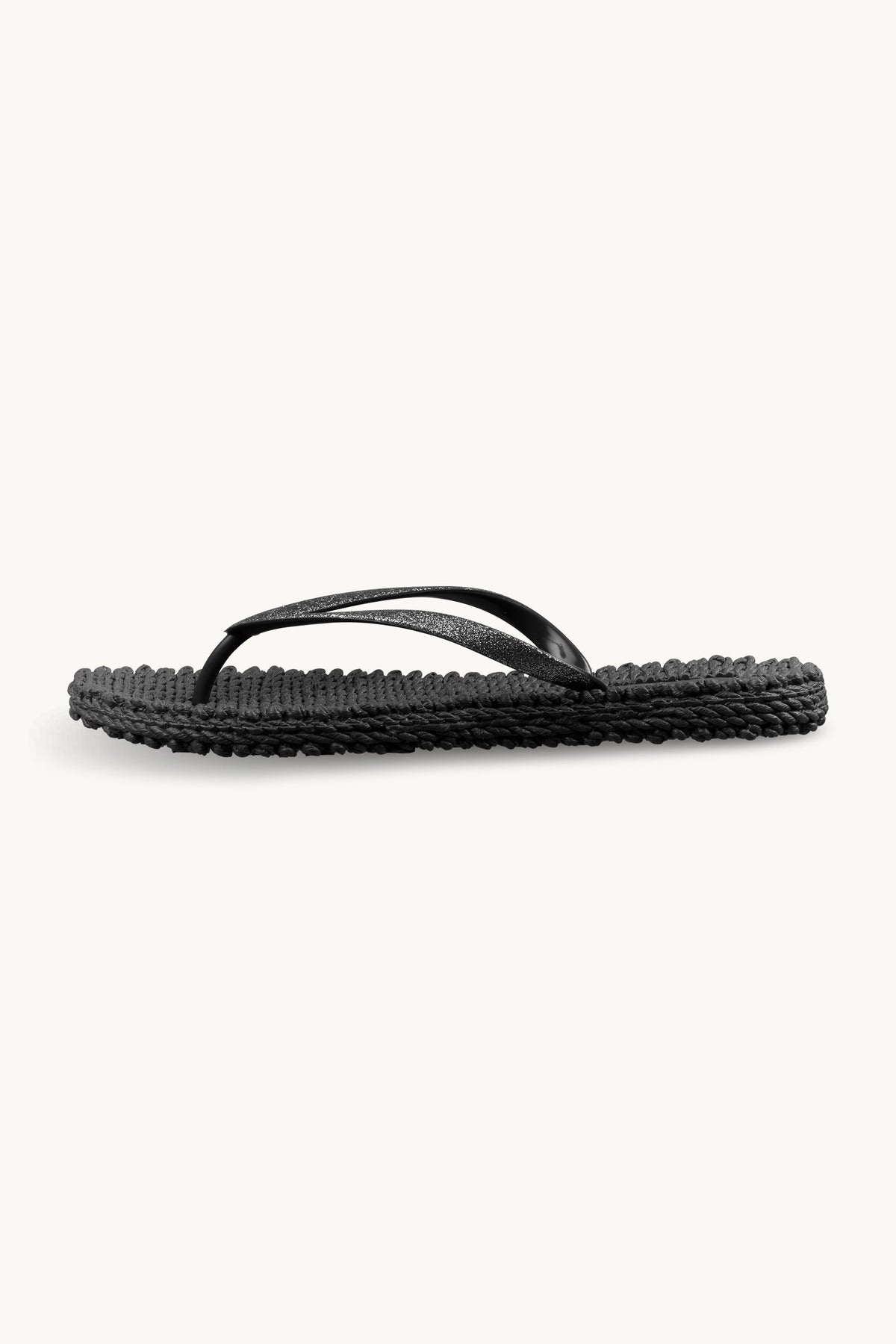 Flip Flops with Glitter - Black