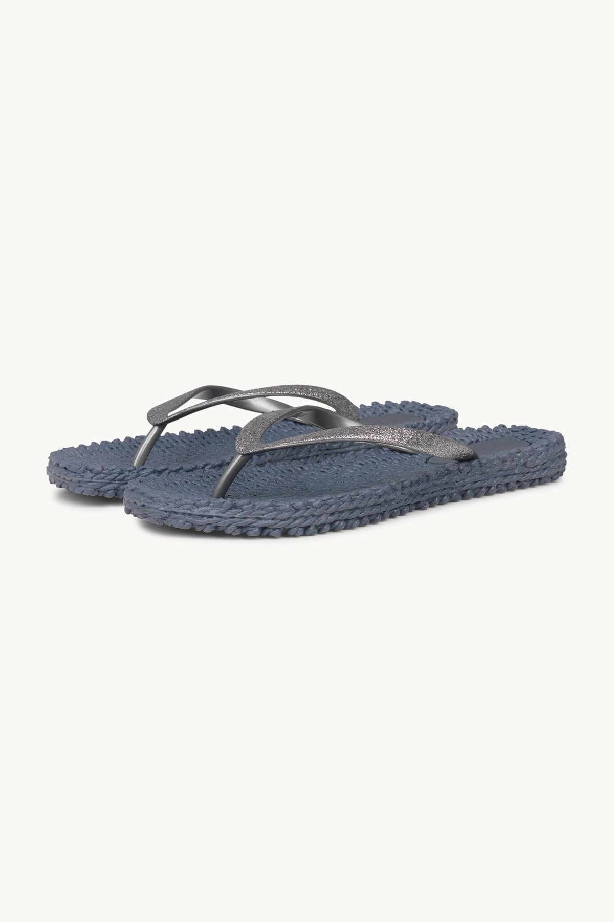 Flip Flops with Glitter - Grey
