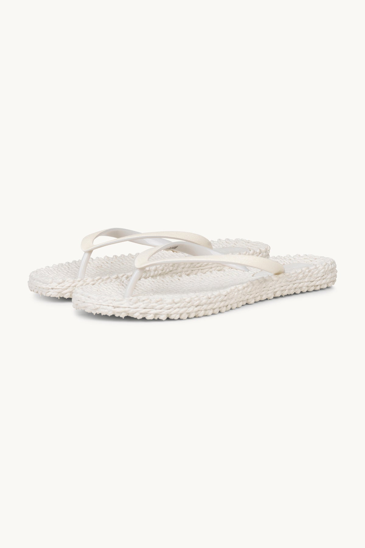 Flip Flops with Glitter - Creme