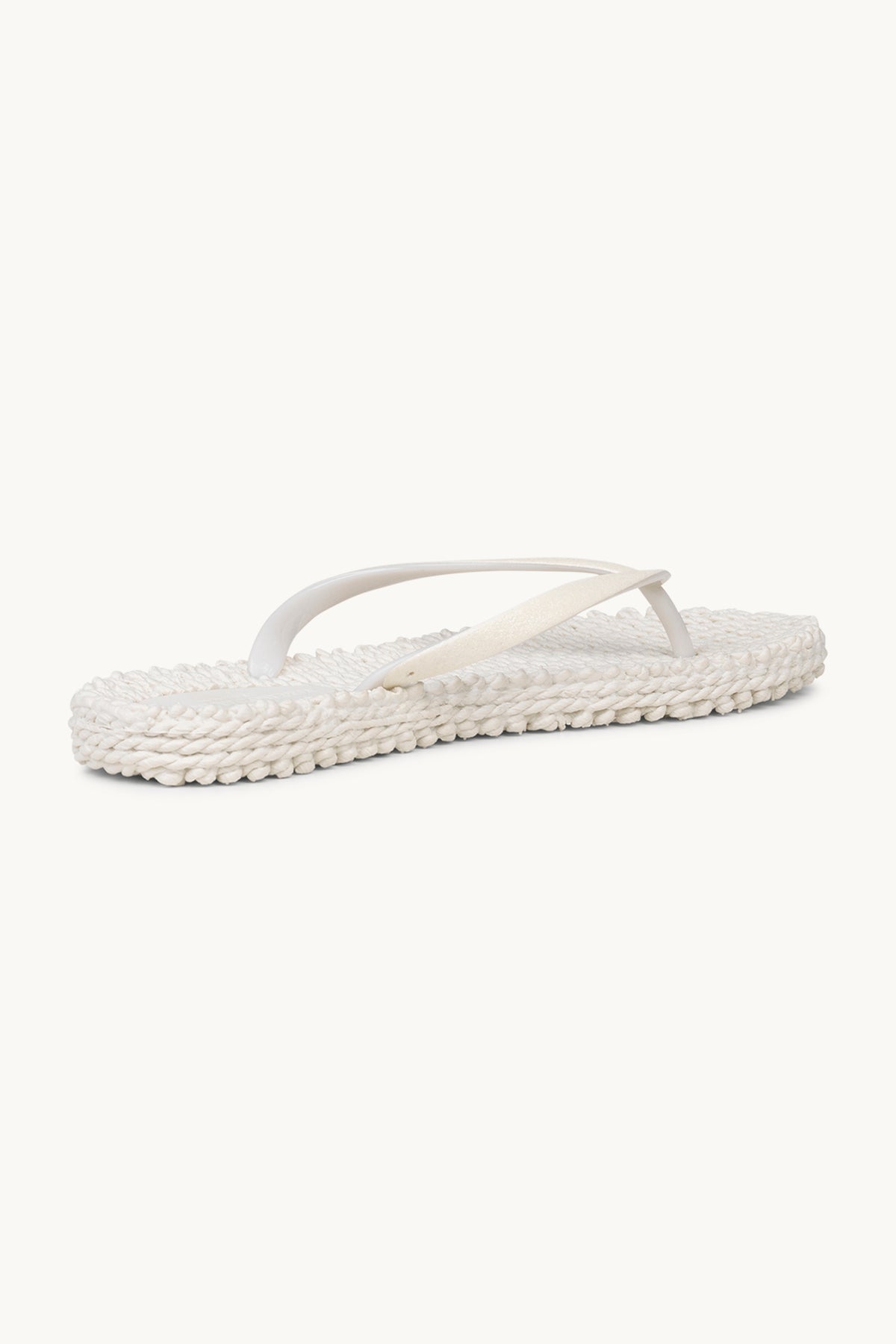 Flip Flops with Glitter - Creme