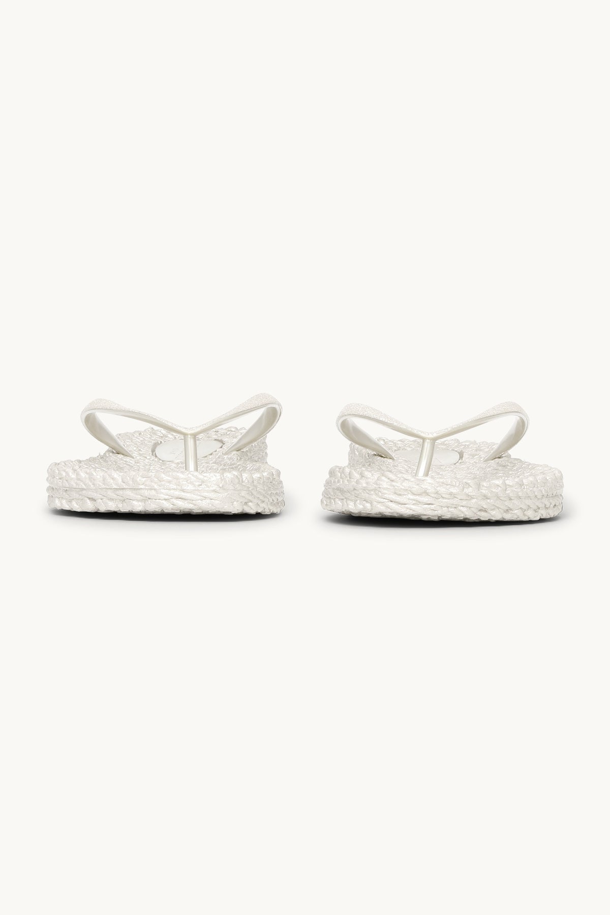 Flip Flops with Glitter - Creme