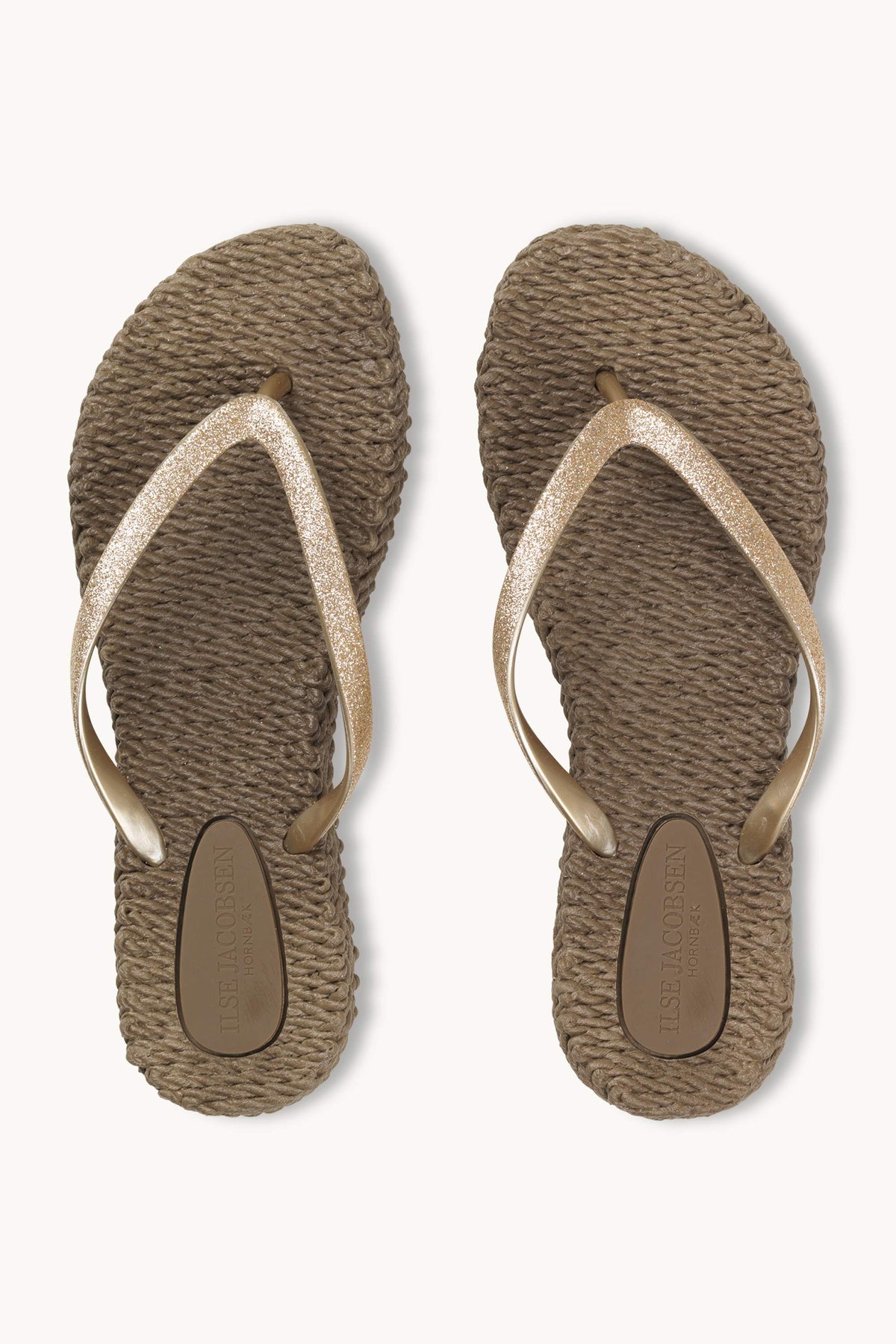 Flip Flops with Glitter - Cub Brown