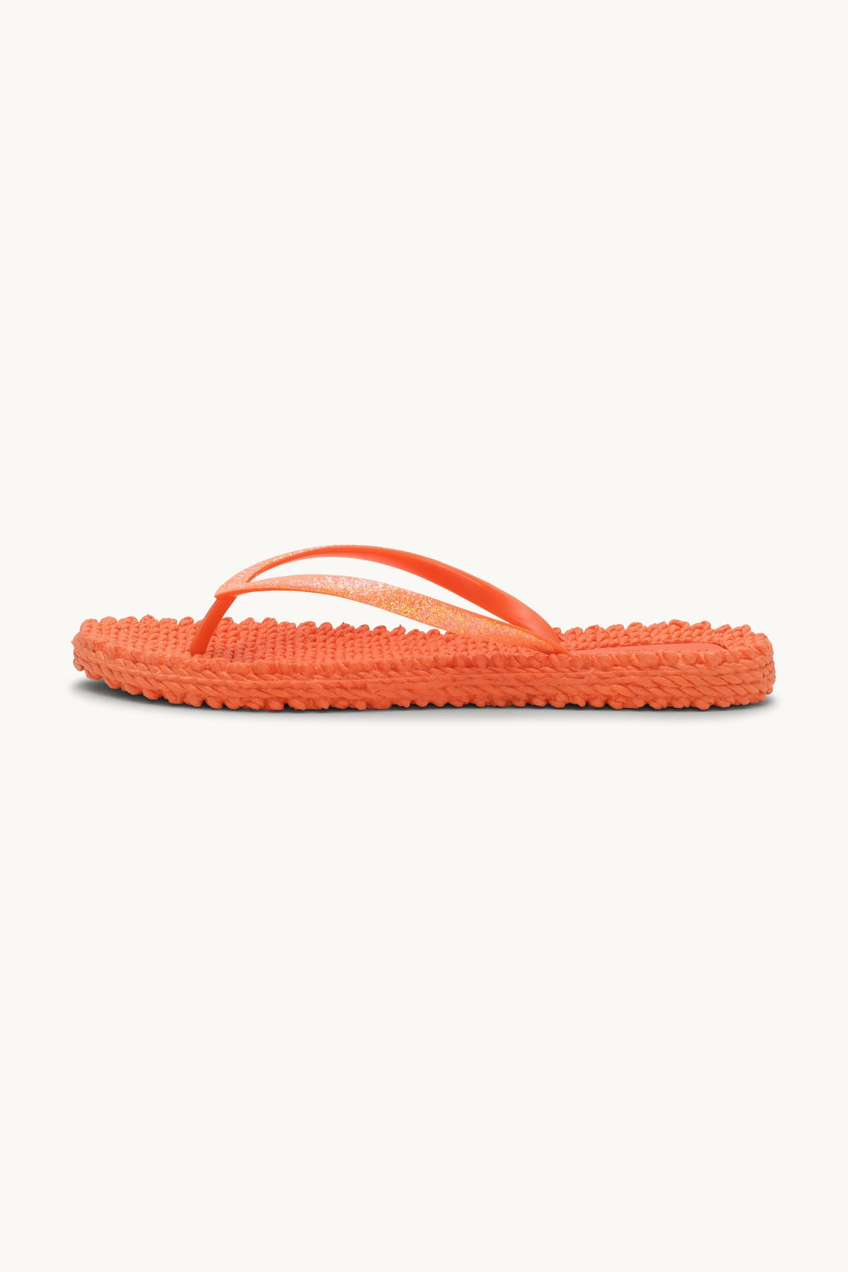 Flip Flops with Glitter - Hot Orange