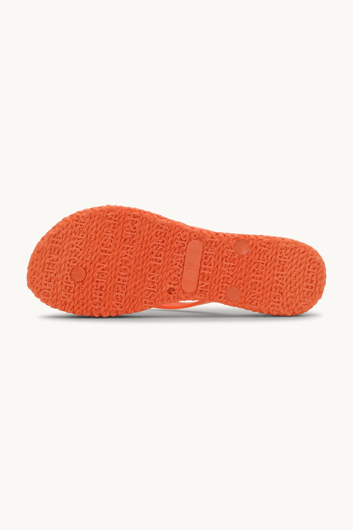 Flip Flops with Glitter - Hot Orange