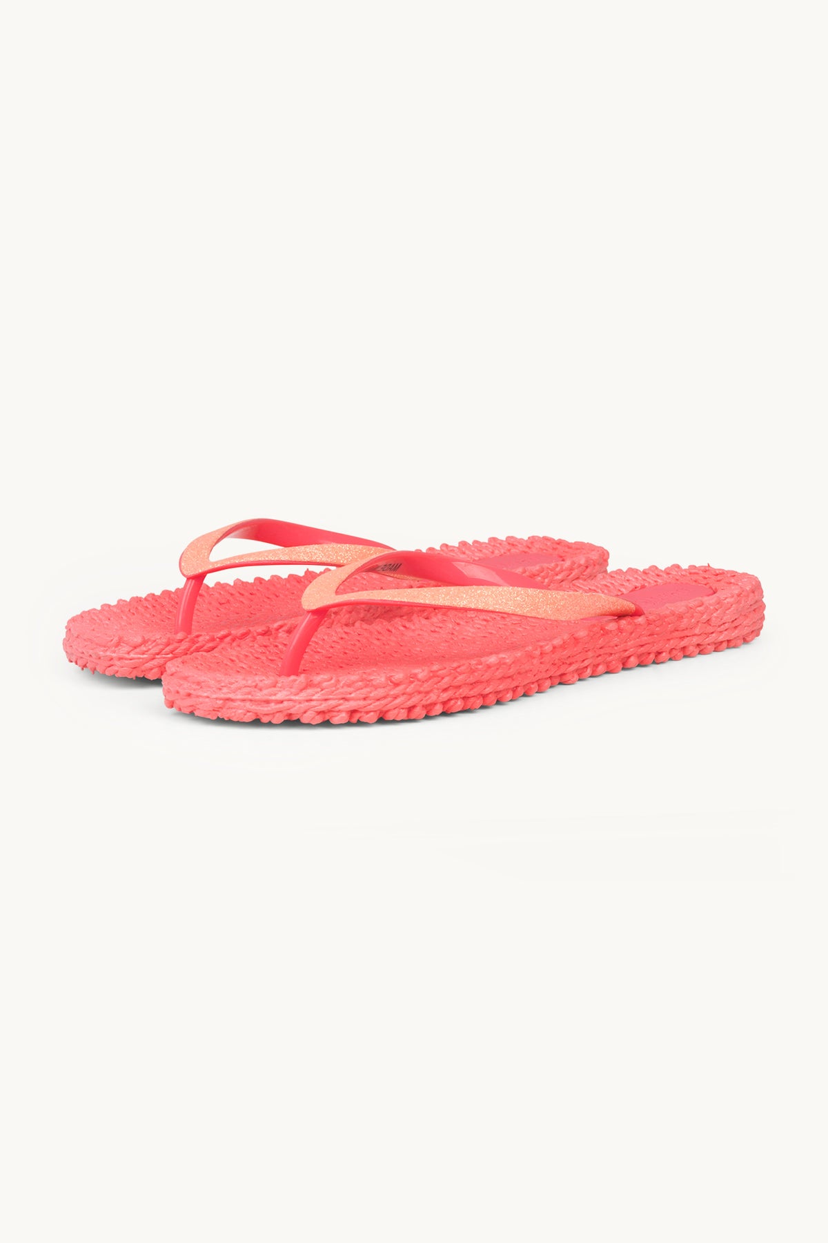 Flip Flops with Glitter - Indian Red
