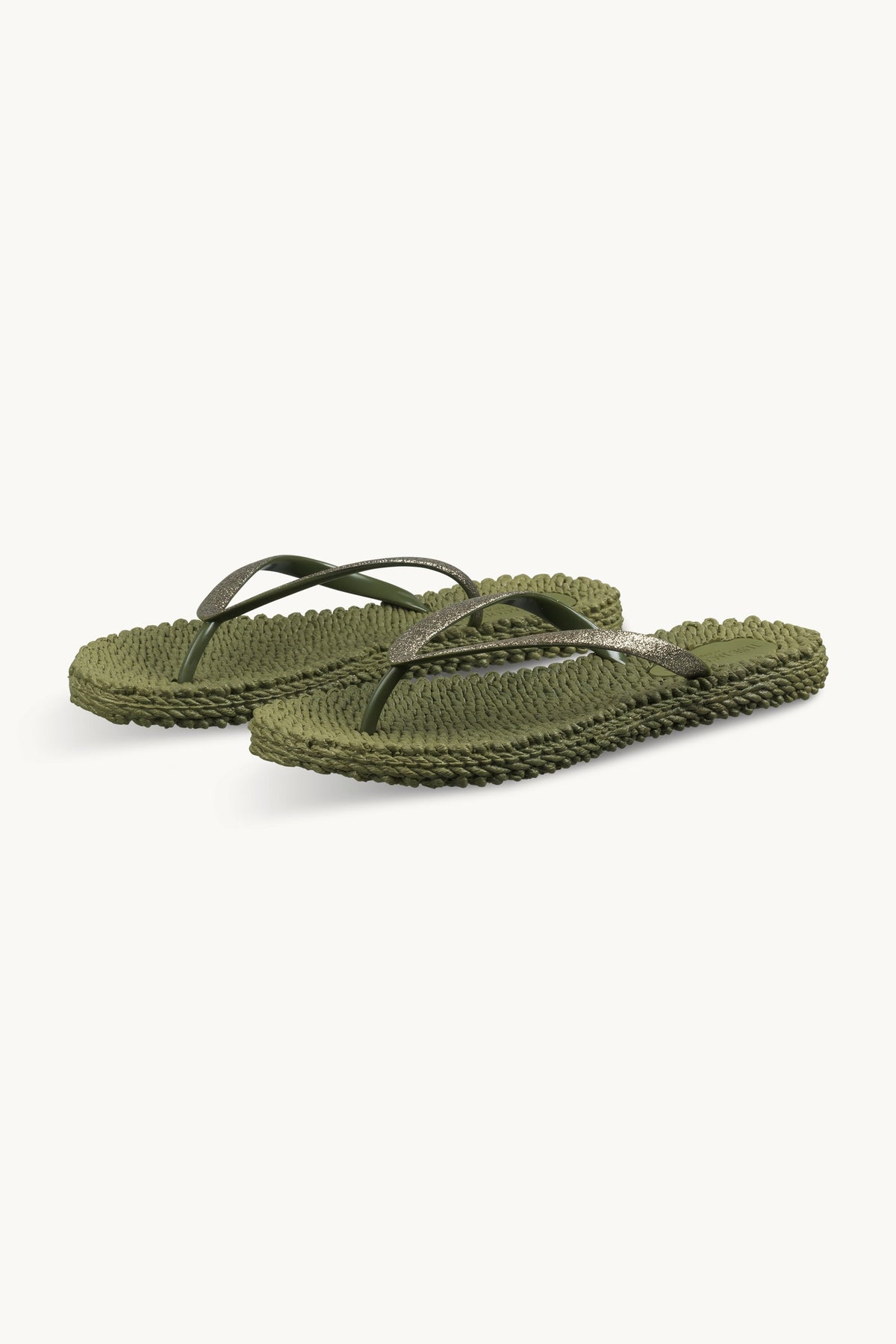 Flip Flops with Glitter - Sphagnum