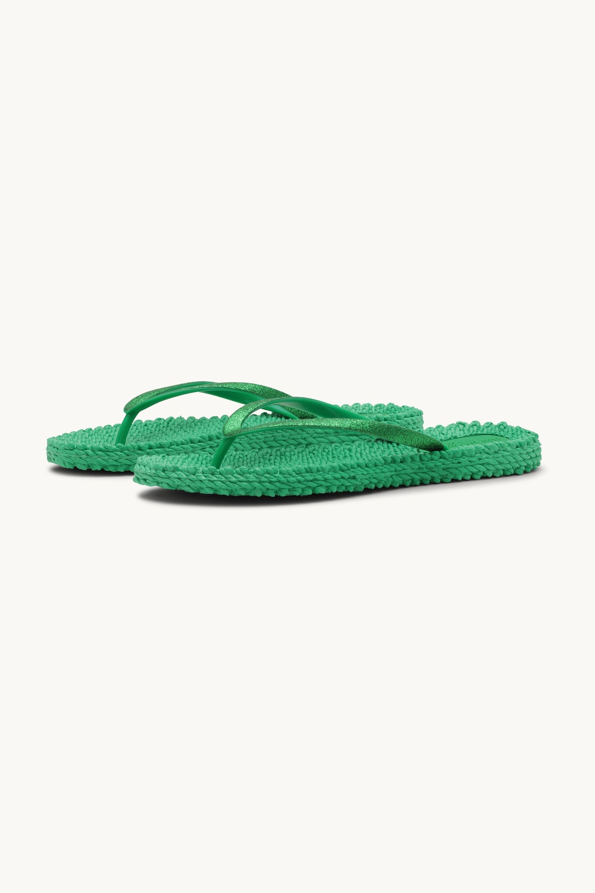 Flip Flops with Glitter - Fern Green