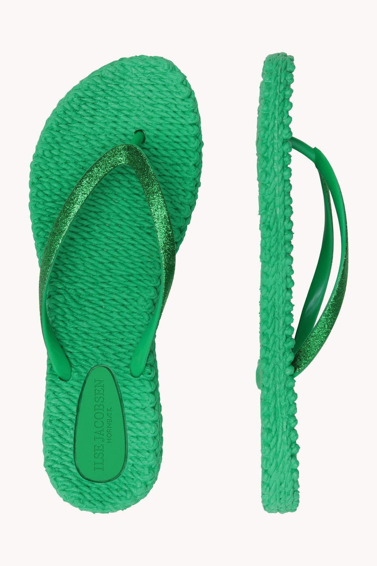 Flip Flops with Glitter - Fern Green