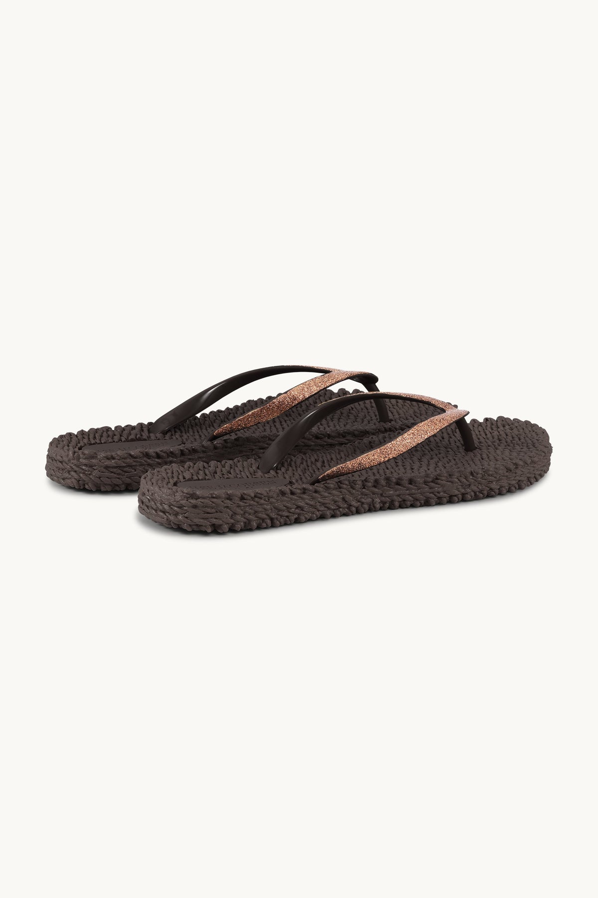 Flip Flops with Glitter - Prune