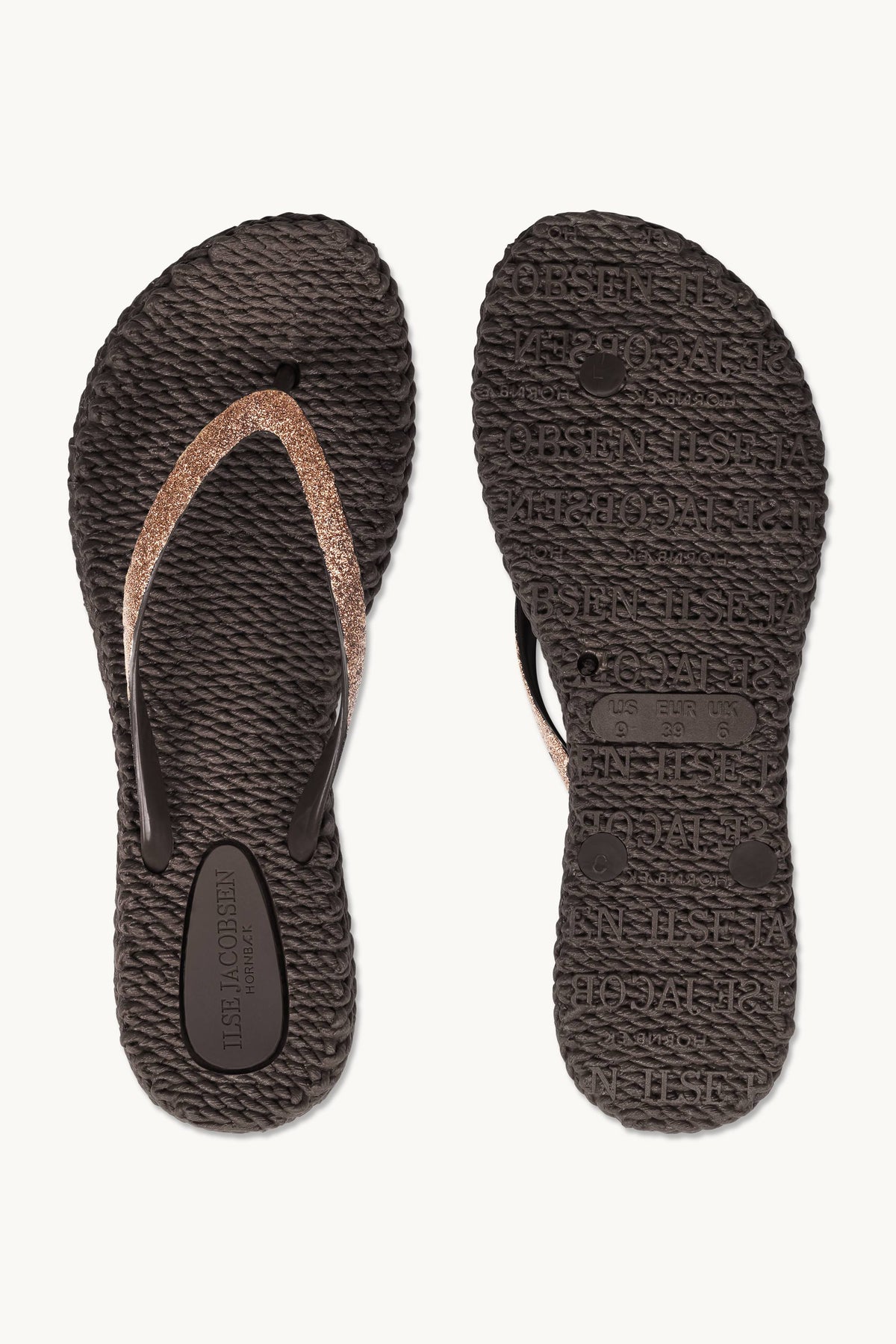 Flip Flops with Glitter - Prune