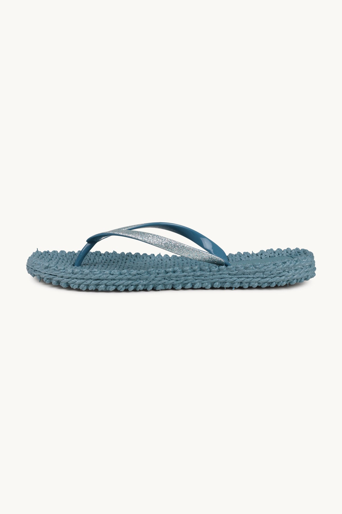 Flip Flops with Glitter - Lichen Blue