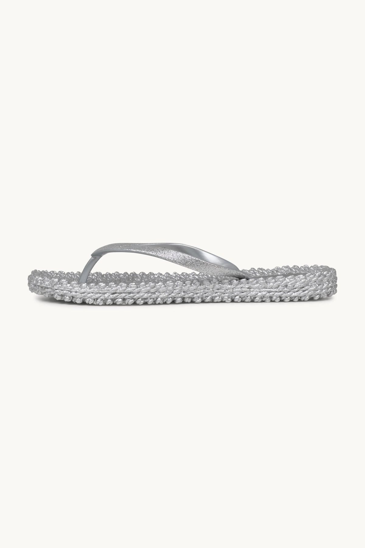 Flip Flops with Glitter - Silver