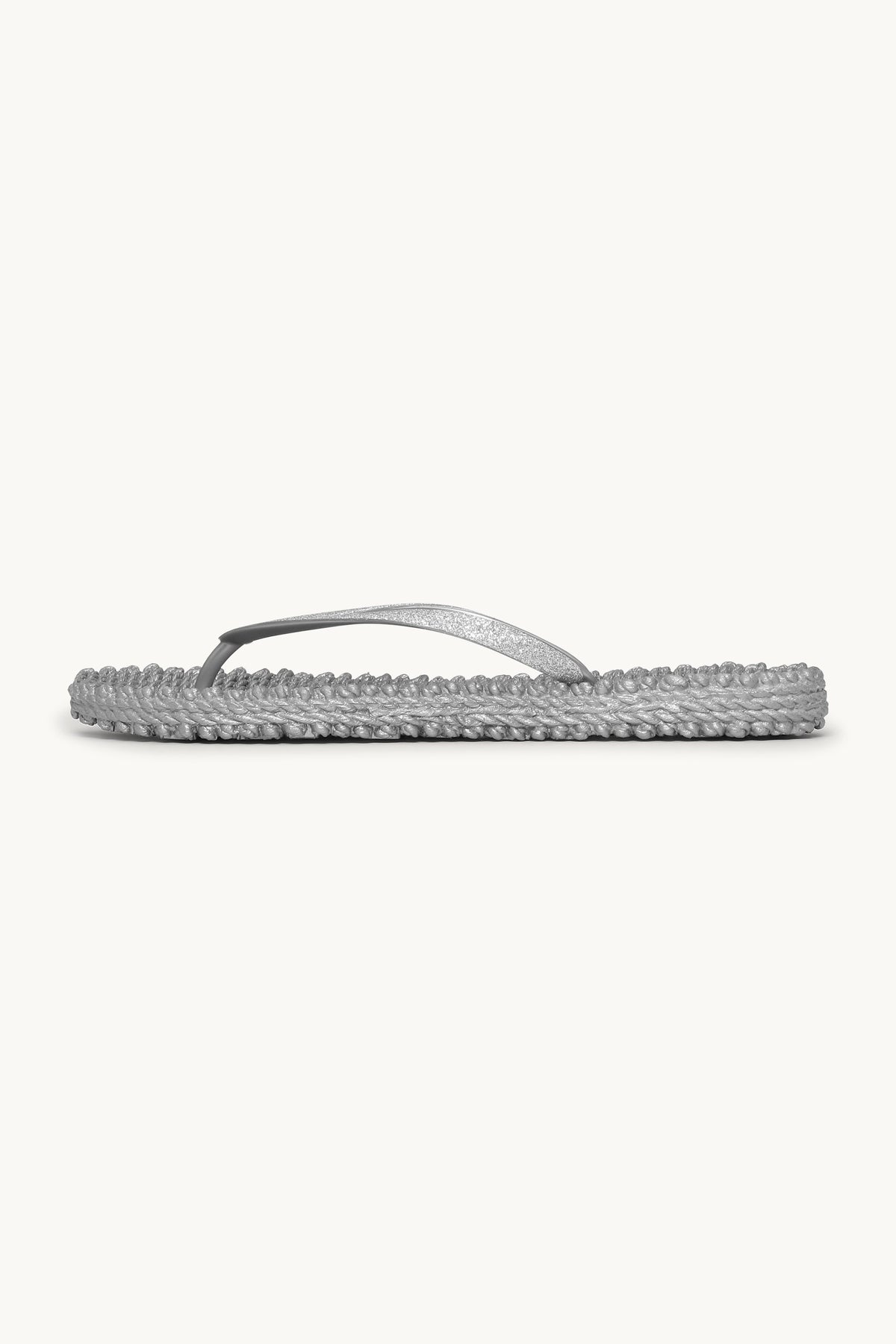 Flip Flops with Glitter - Silver
