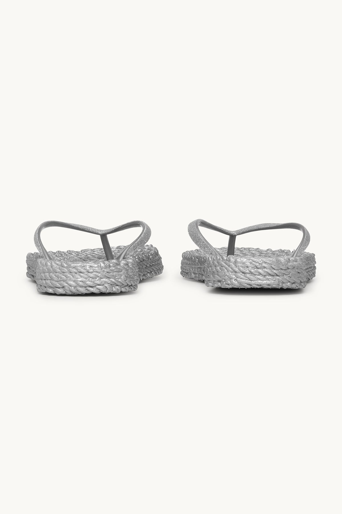Flip Flops with Glitter - Silver