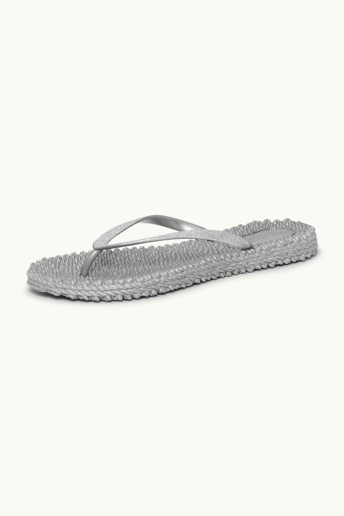 Flip Flops with Glitter - Silver