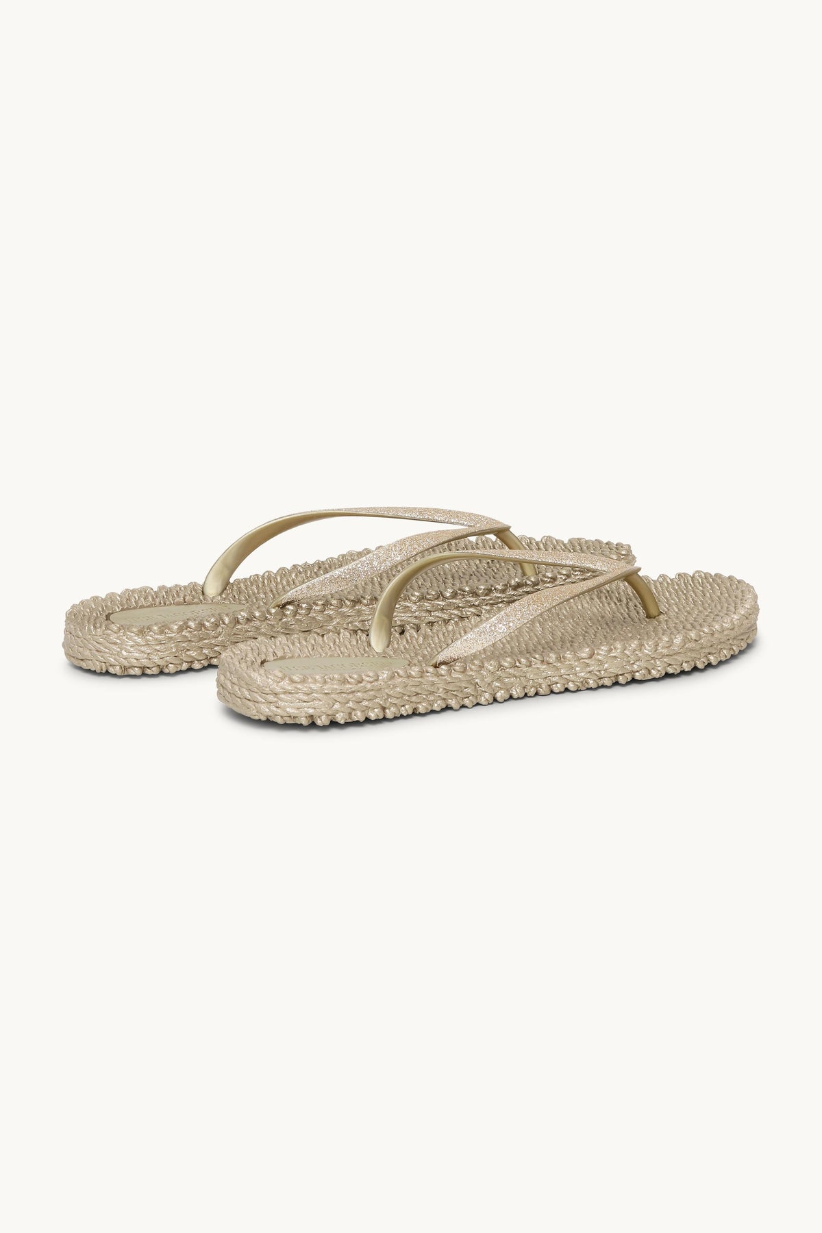 Flip Flops with Glitter - Platin