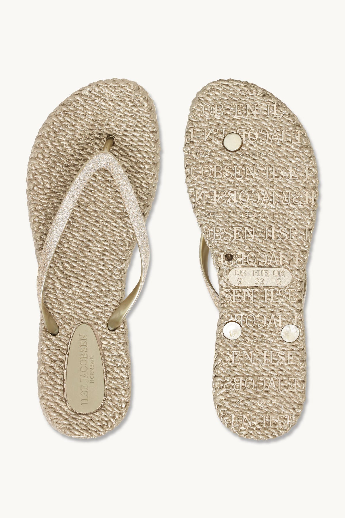 Flip Flops with Glitter - Platin