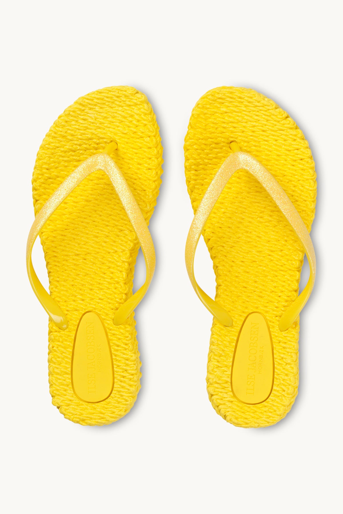 Flip Flops with Glitter - Yellow