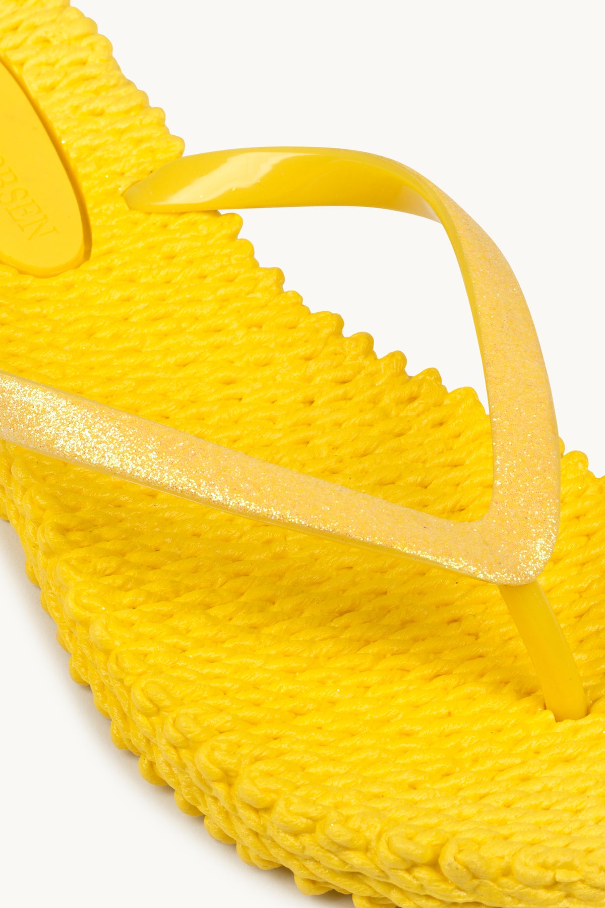 Flip Flops with Glitter - Yellow