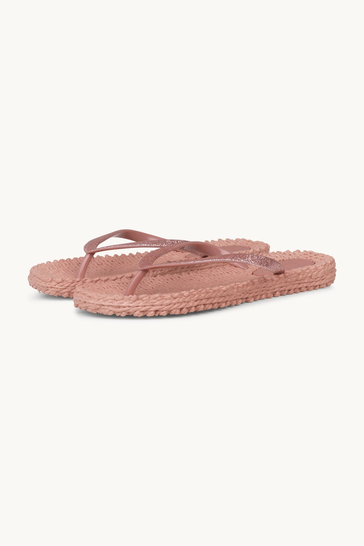 Flip Flops with Glitter - Misty Rose