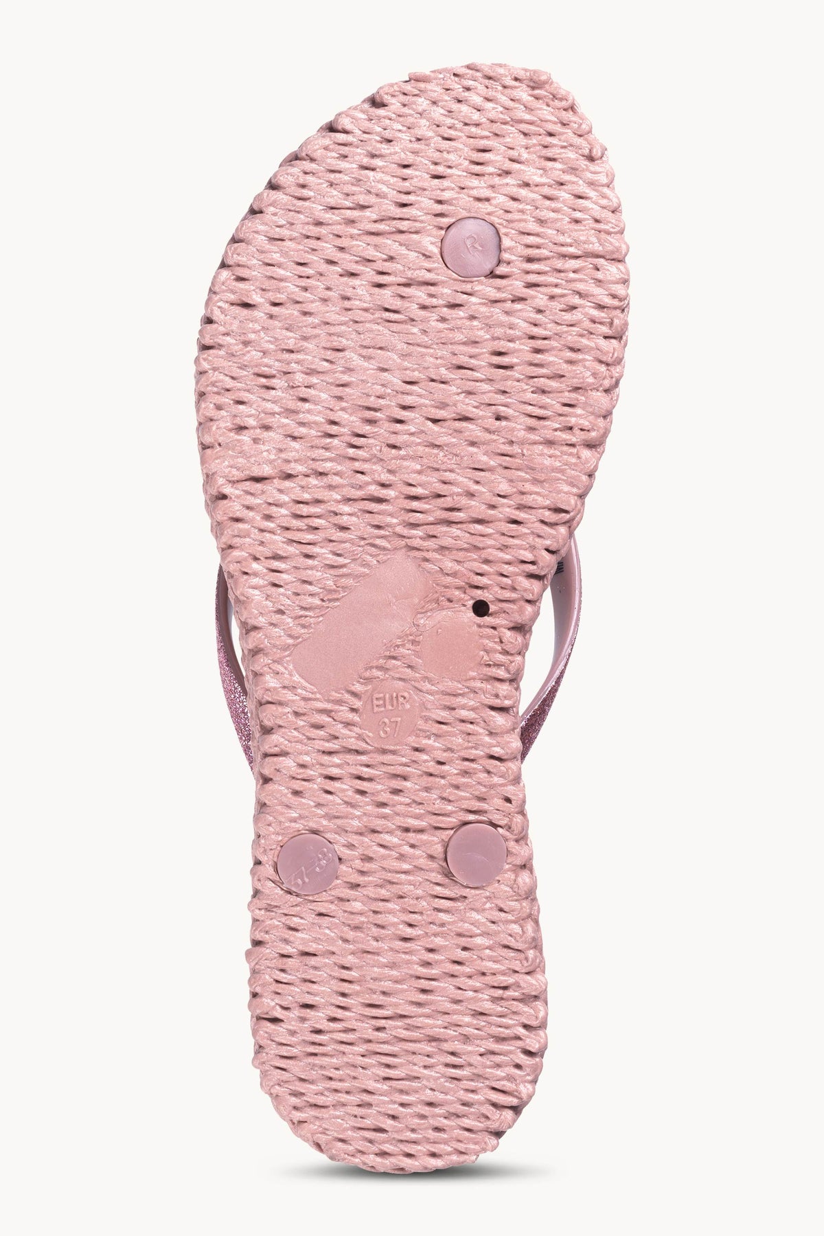 Flip Flops with Glitter - Misty Rose
