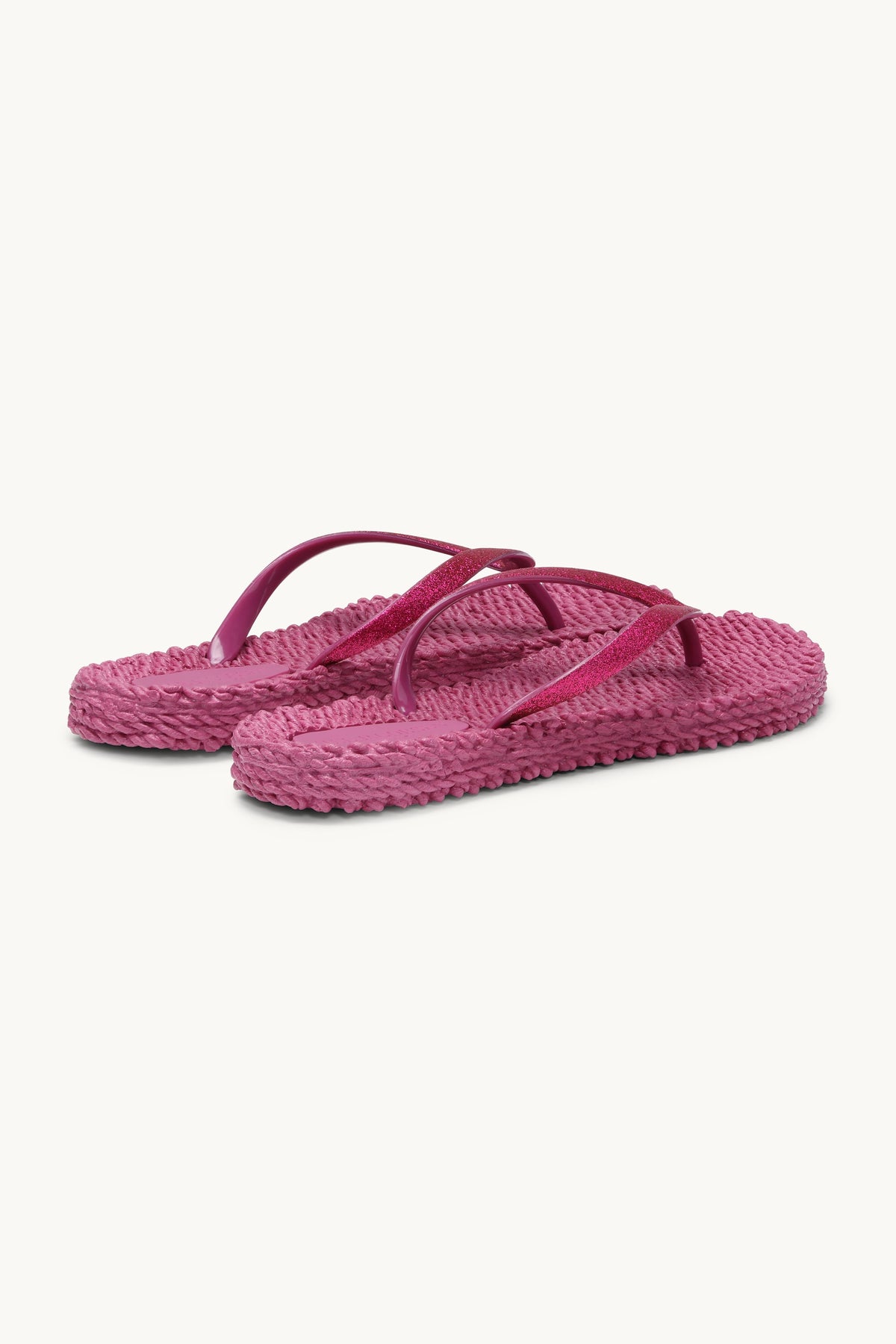 Flip Flops with Glitter - Magenta Haze