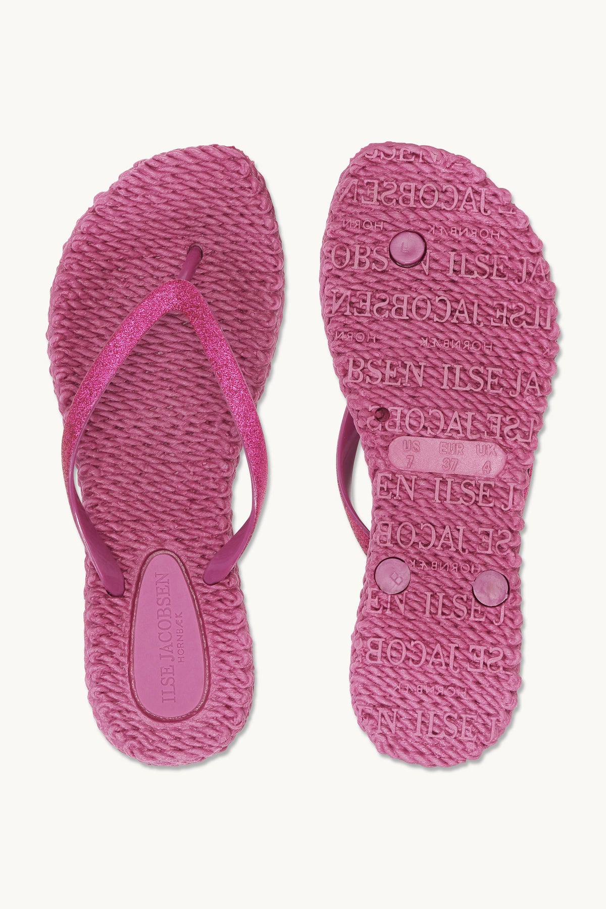 Flip Flops with Glitter - Magenta Haze