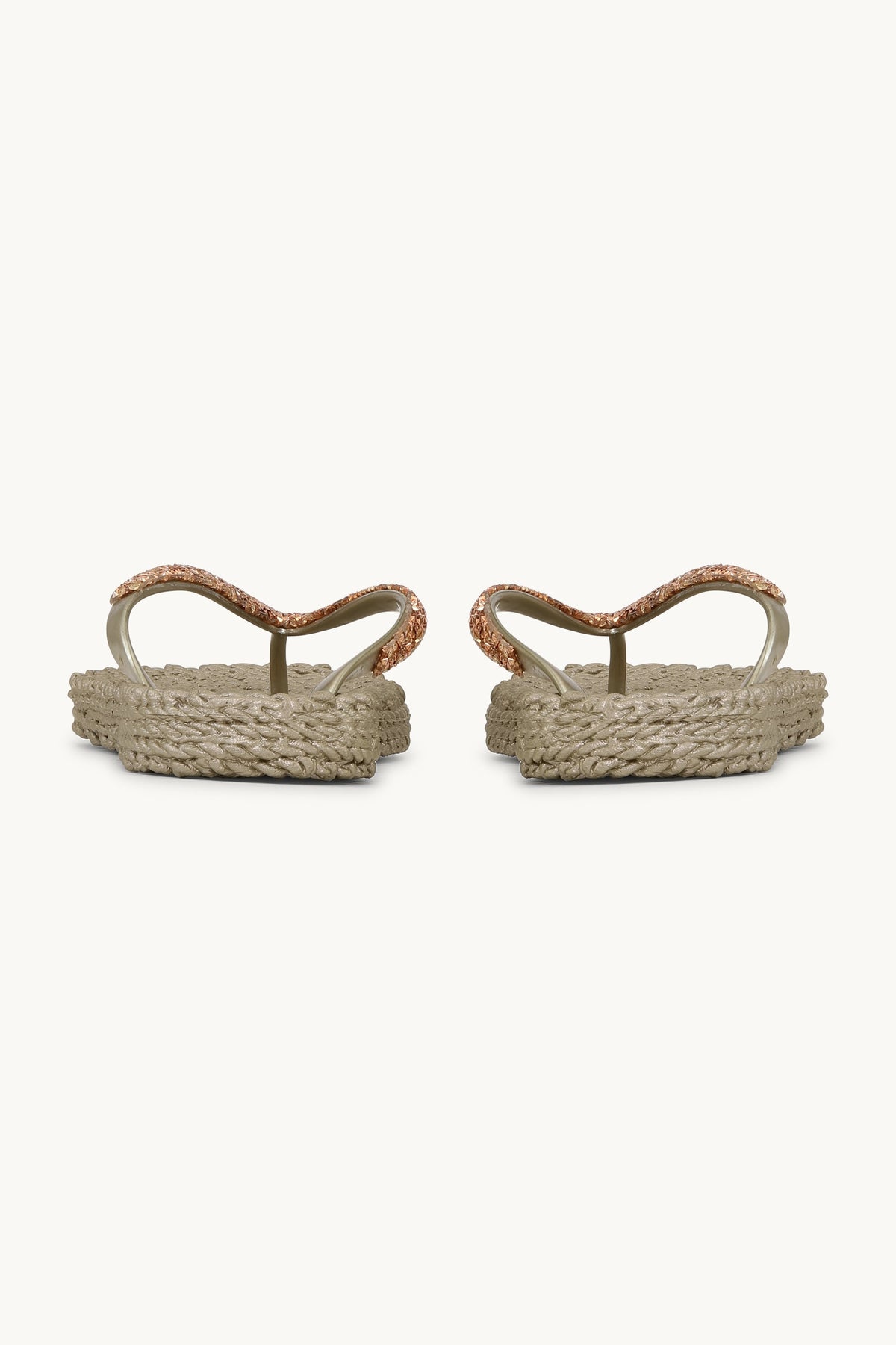 Flip Flops with Rhinestones - Platin
