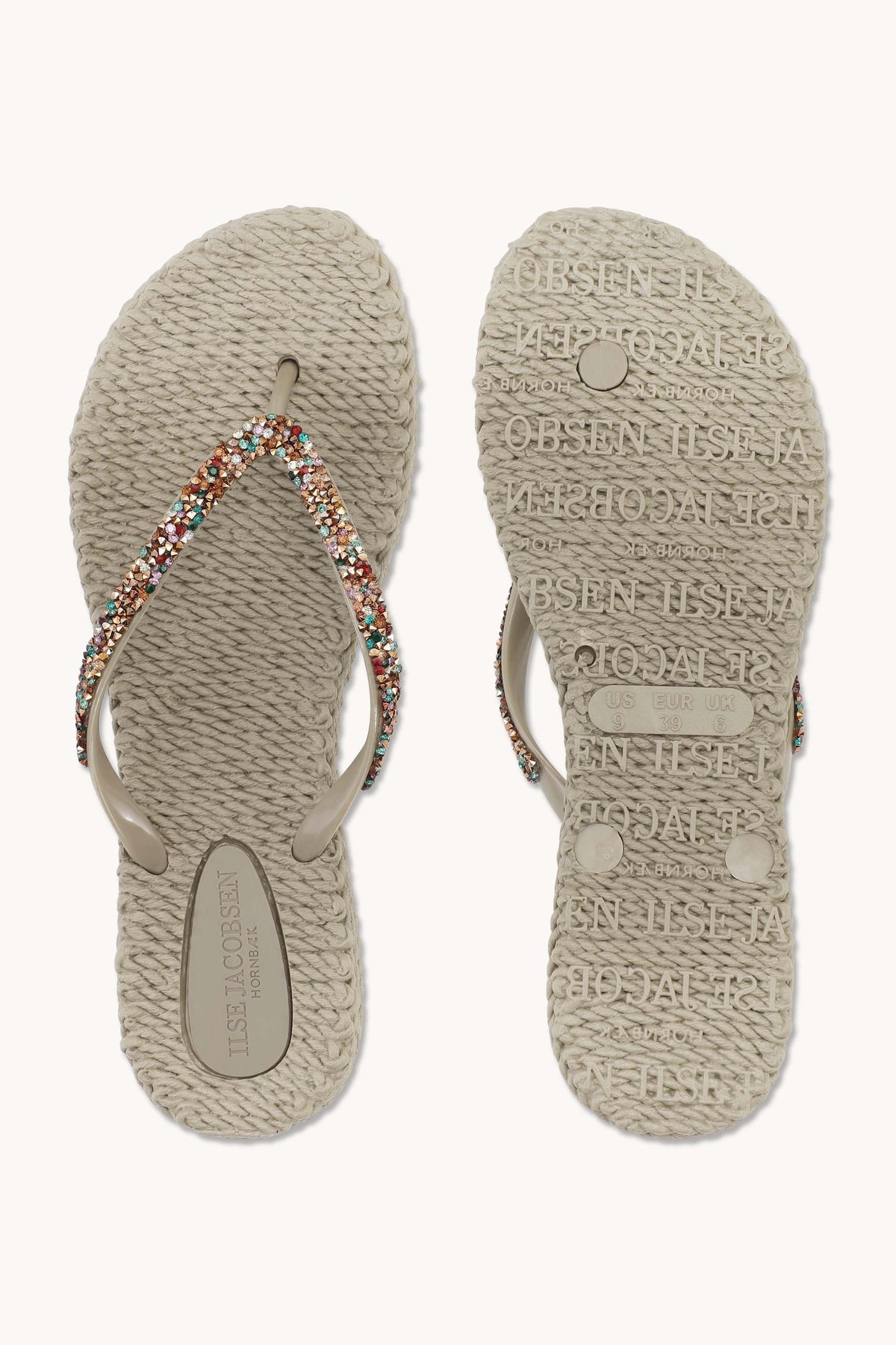 Flip-flops with Rhinestone-embellished Straps - Atmosphere