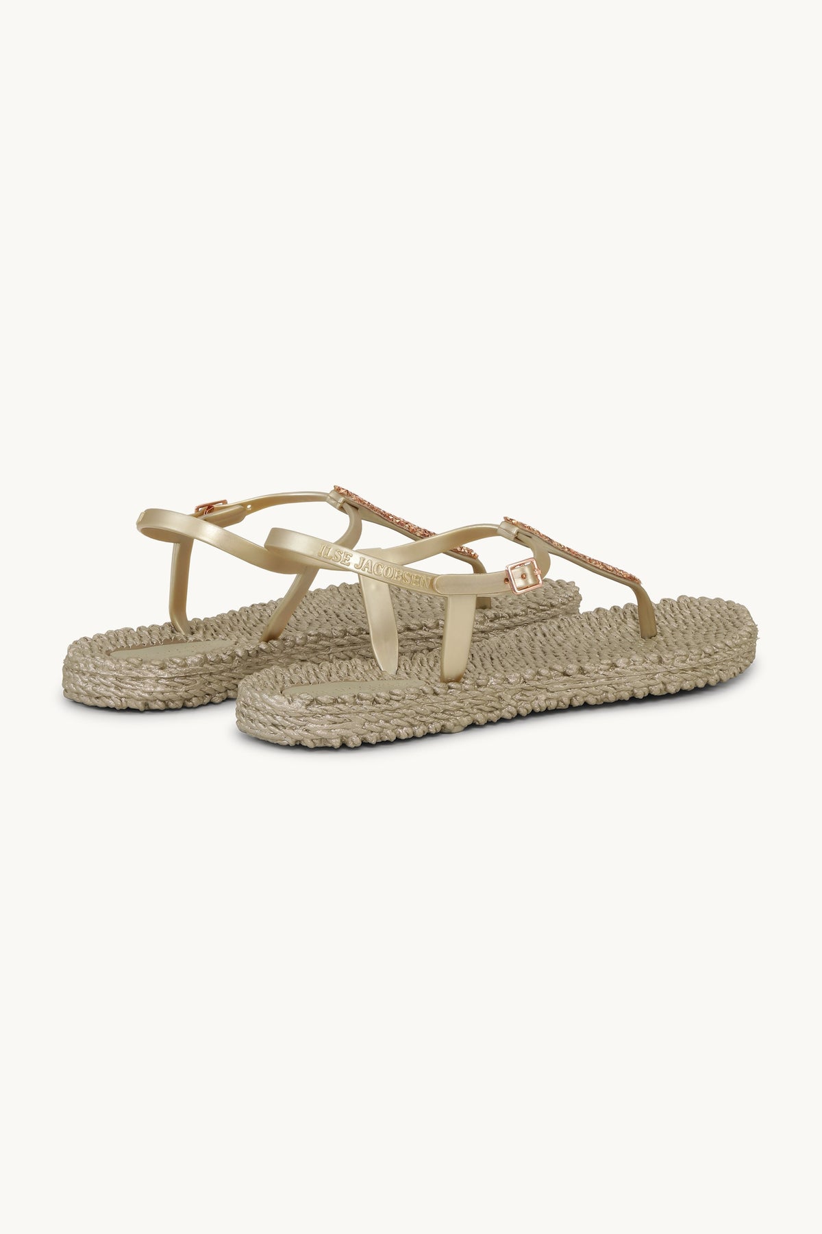 Flip Flops with Rhinestones - Platin