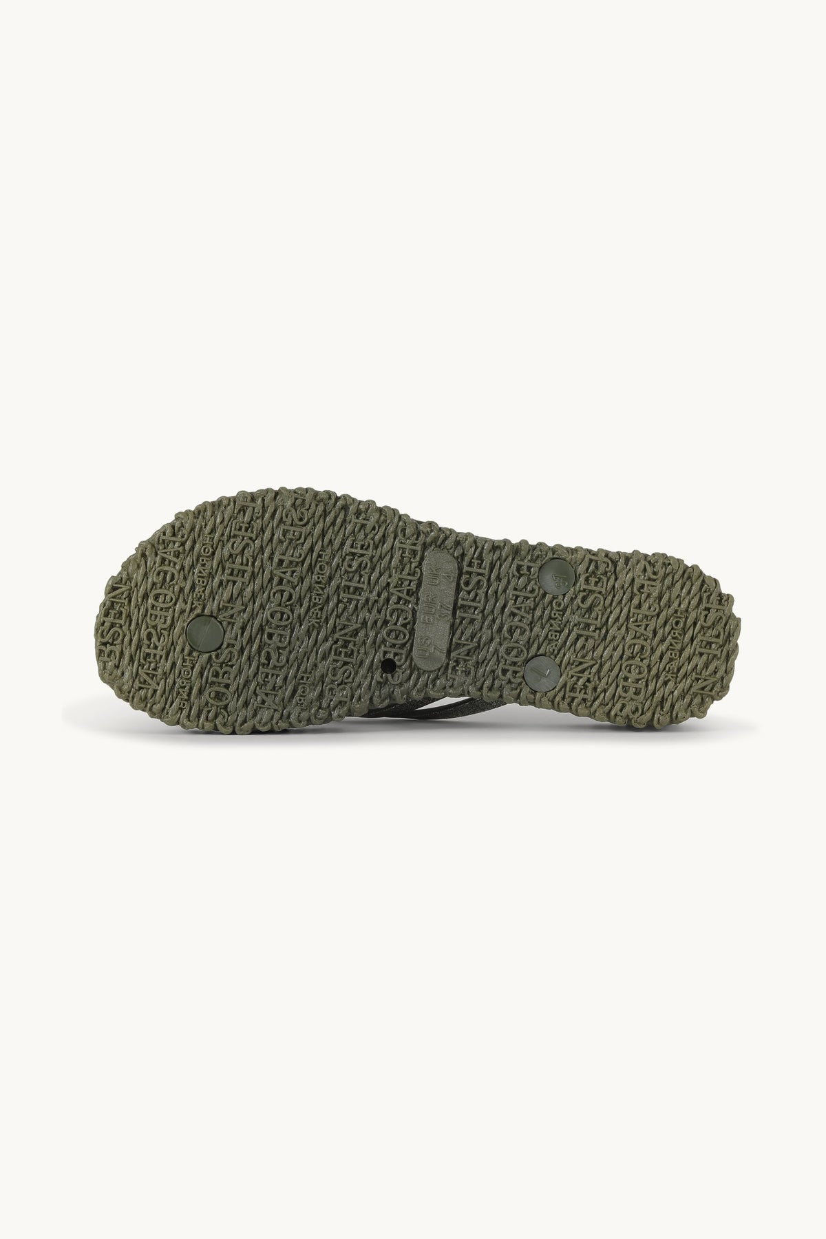 Flip Flops On Platform Sole - Army