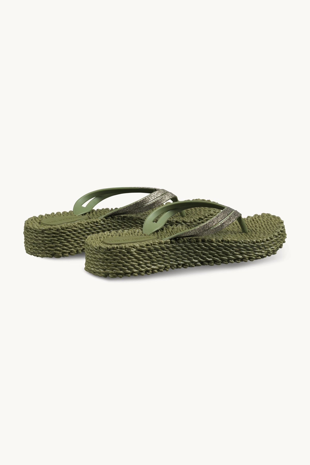 Flip Flops On Platform Sole - Sphagnum