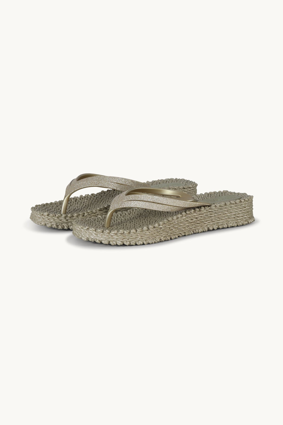 Flip Flops On Platform Sole - Platin