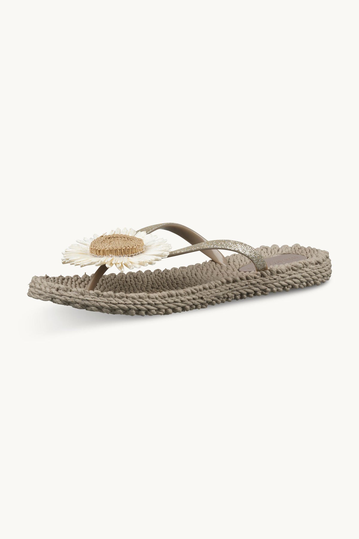 Flip-flops with Flower-embellished Straps - Atmosphere