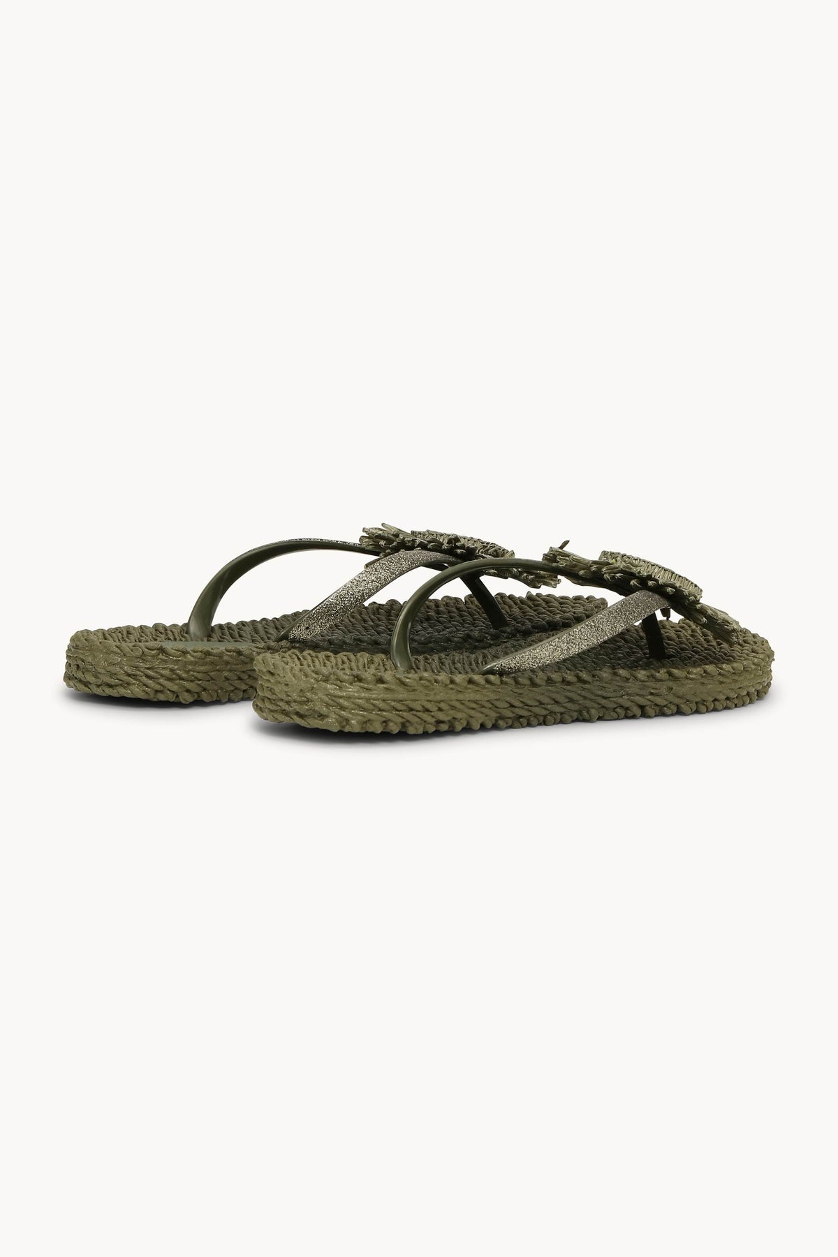 Flip Flops with Flower - Army