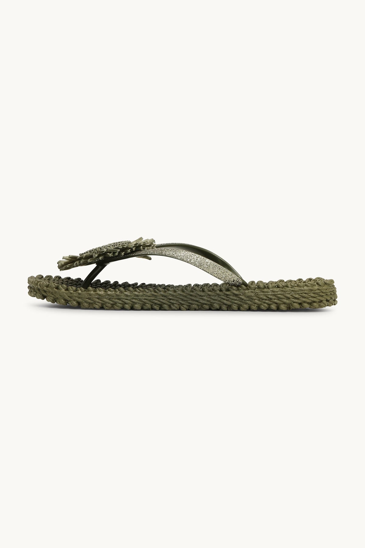 Flip Flops with Flower - Army