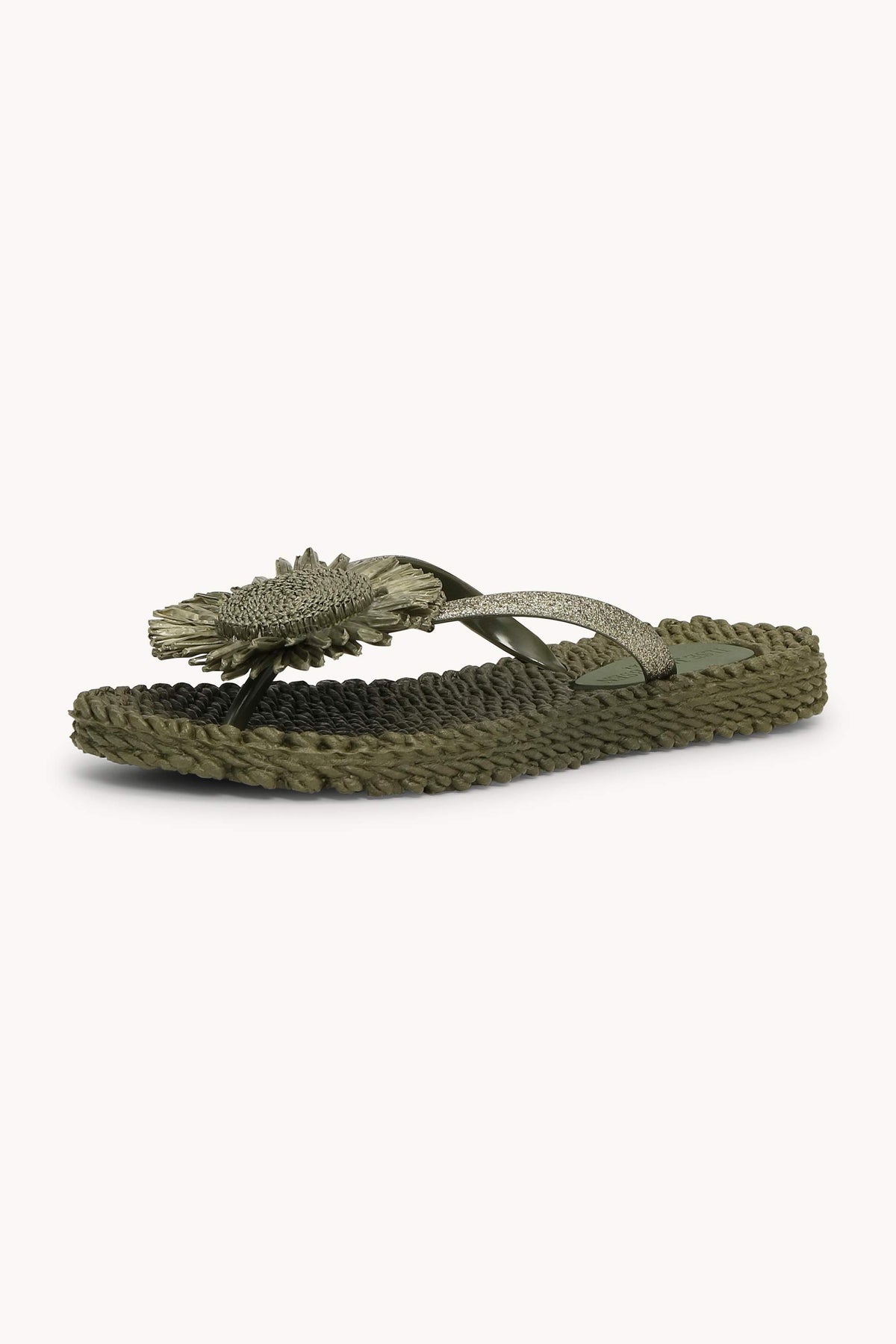 Flip Flops with Flower - Army