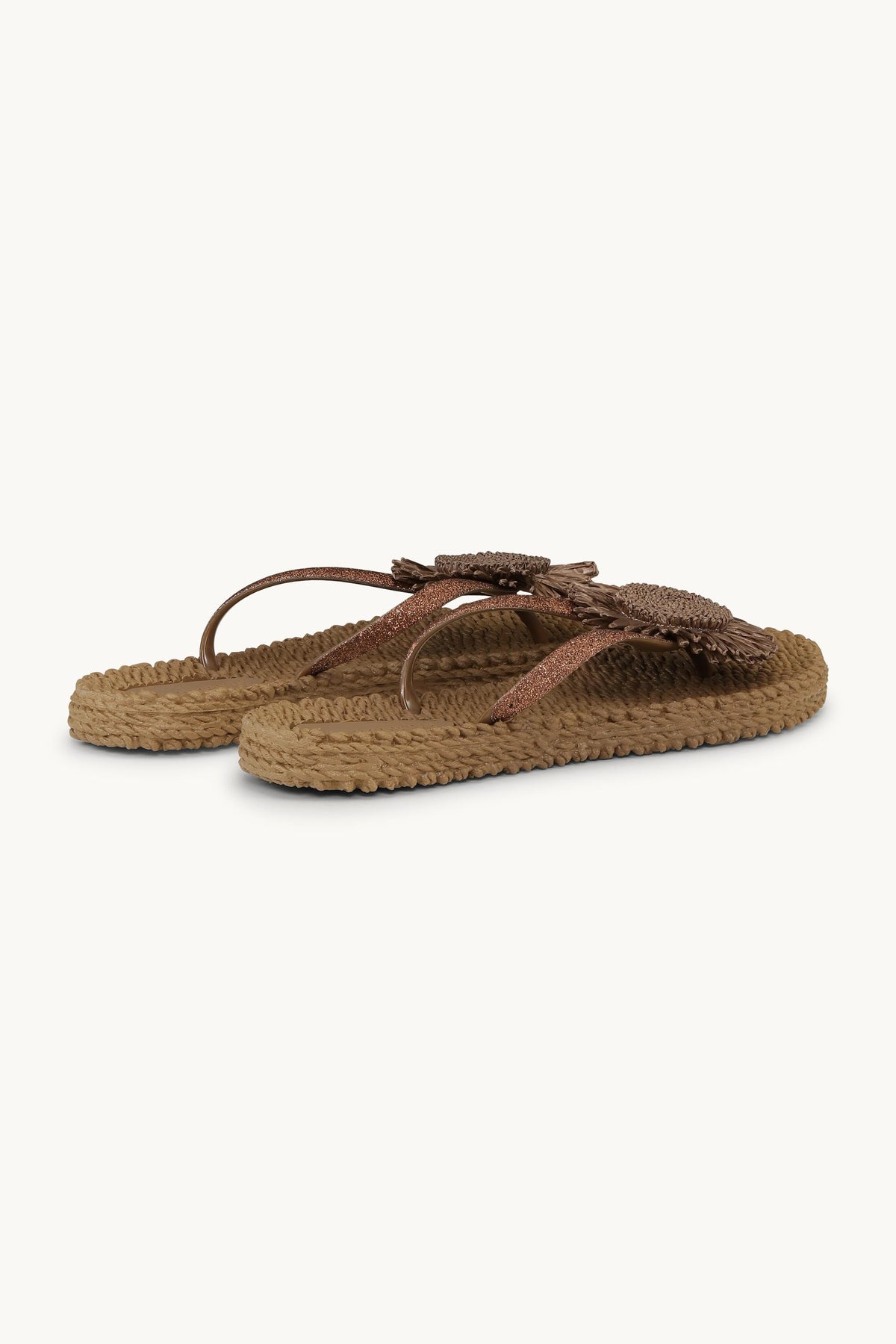 Flip Flops with Flower - Mocca