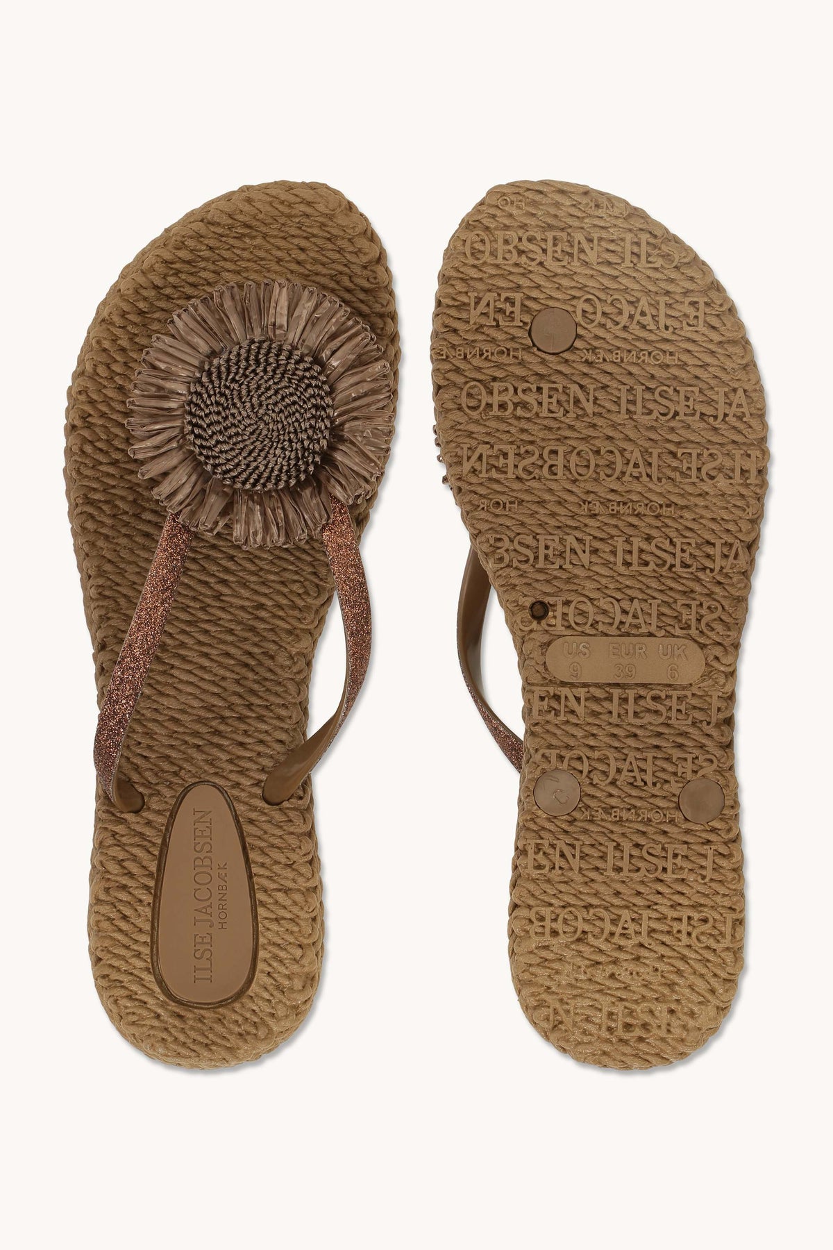 Flip Flops with Flower - Mocca