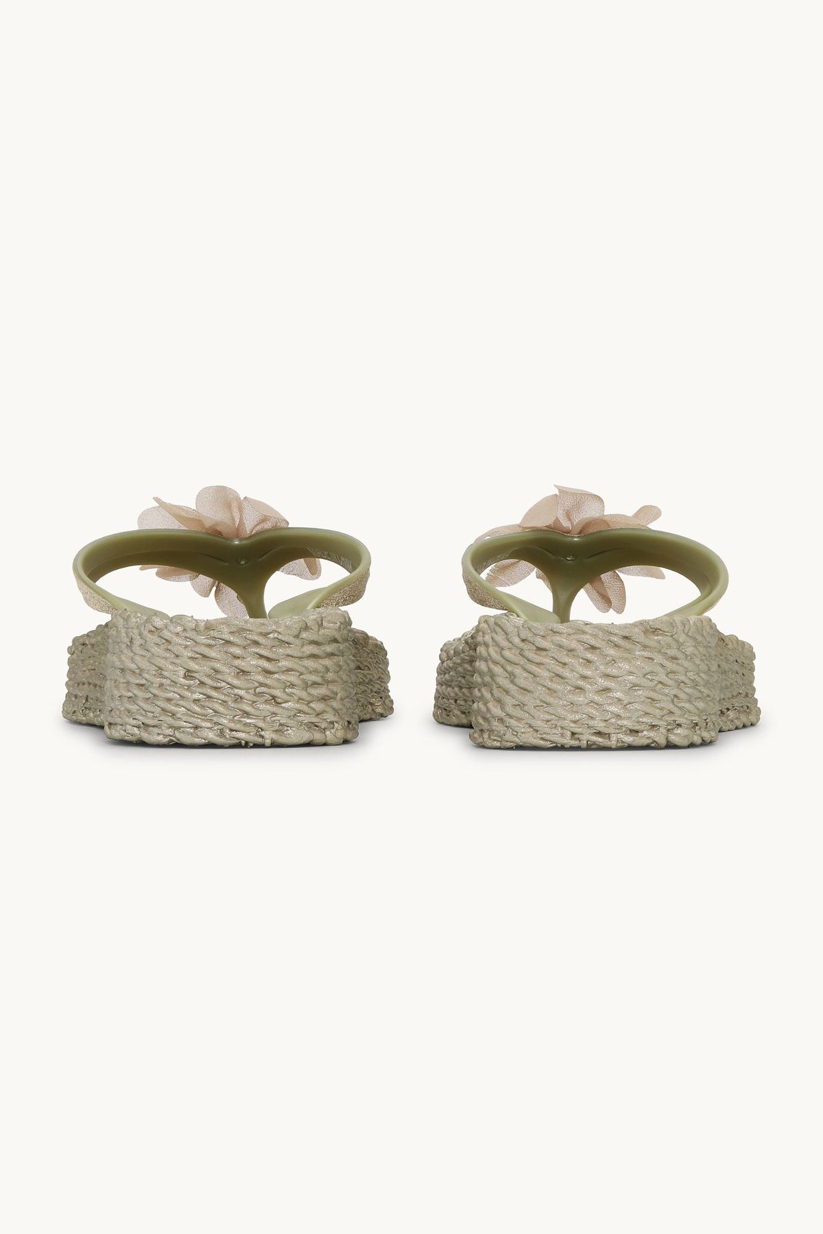 Flip Flops with Flower - Platin