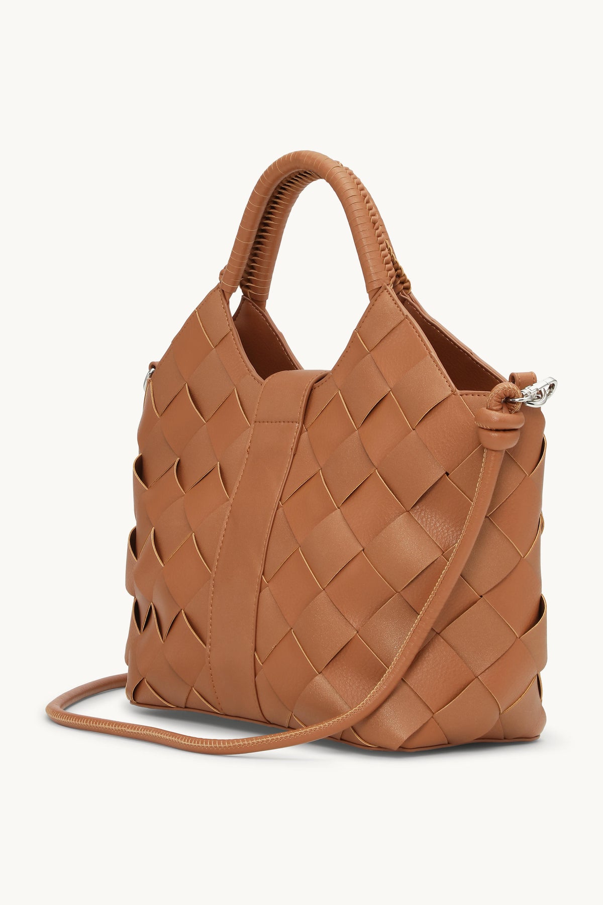 Braided Handbag - Cognac