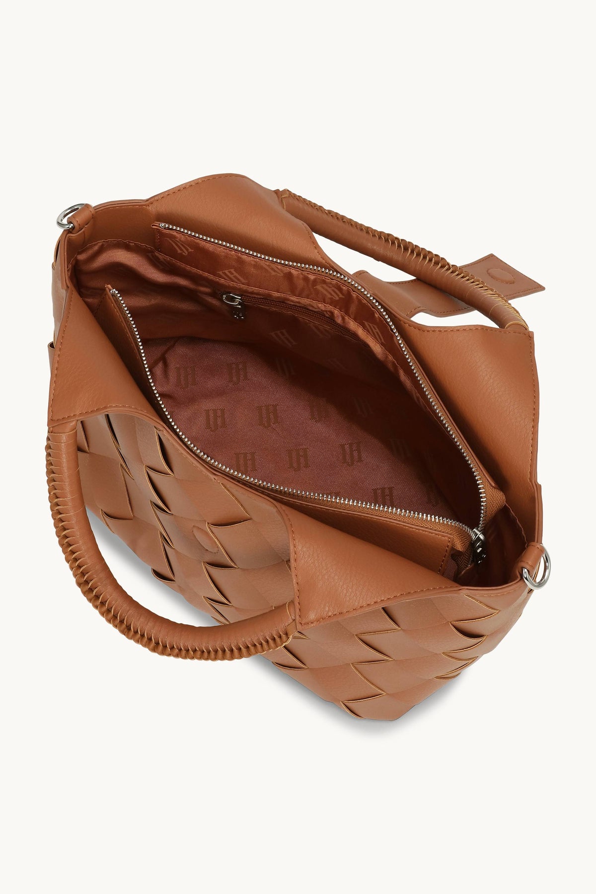 Braided Handbag - Cognac