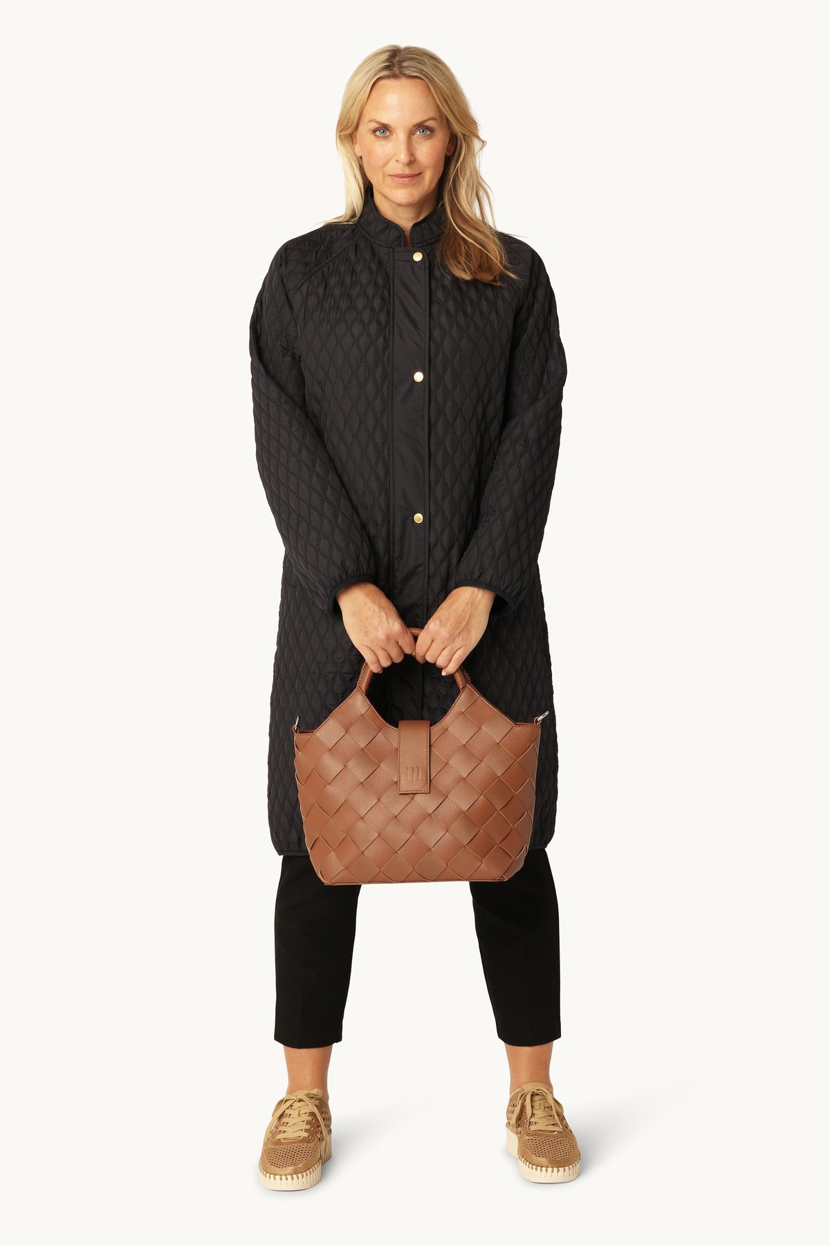 Braided Handbag - Cognac
